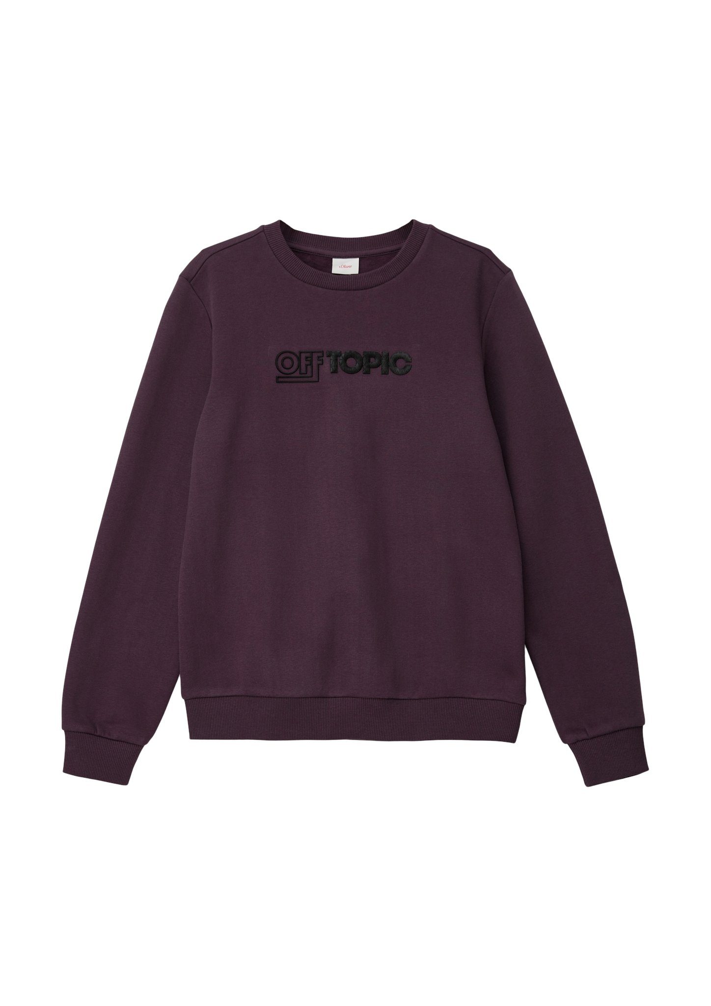 s.Oliver Sweatshirt mit Junior aubergine Frontprint