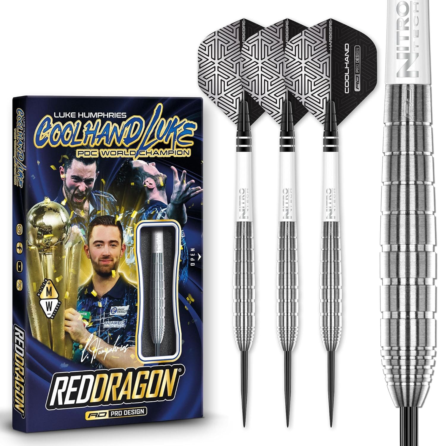TARGET DARTS Dartpfeil Luke Humphries TX1 Series, 23g, 90% Wolfram Steeldarts