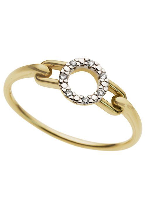 Firetti Diamantring Schmuck Geschenk Gold 333 Damenring Goldring Diamant, zu Kleid, Shirt, Jeans, Sneaker! Anlass Geburtstag Weihnachten