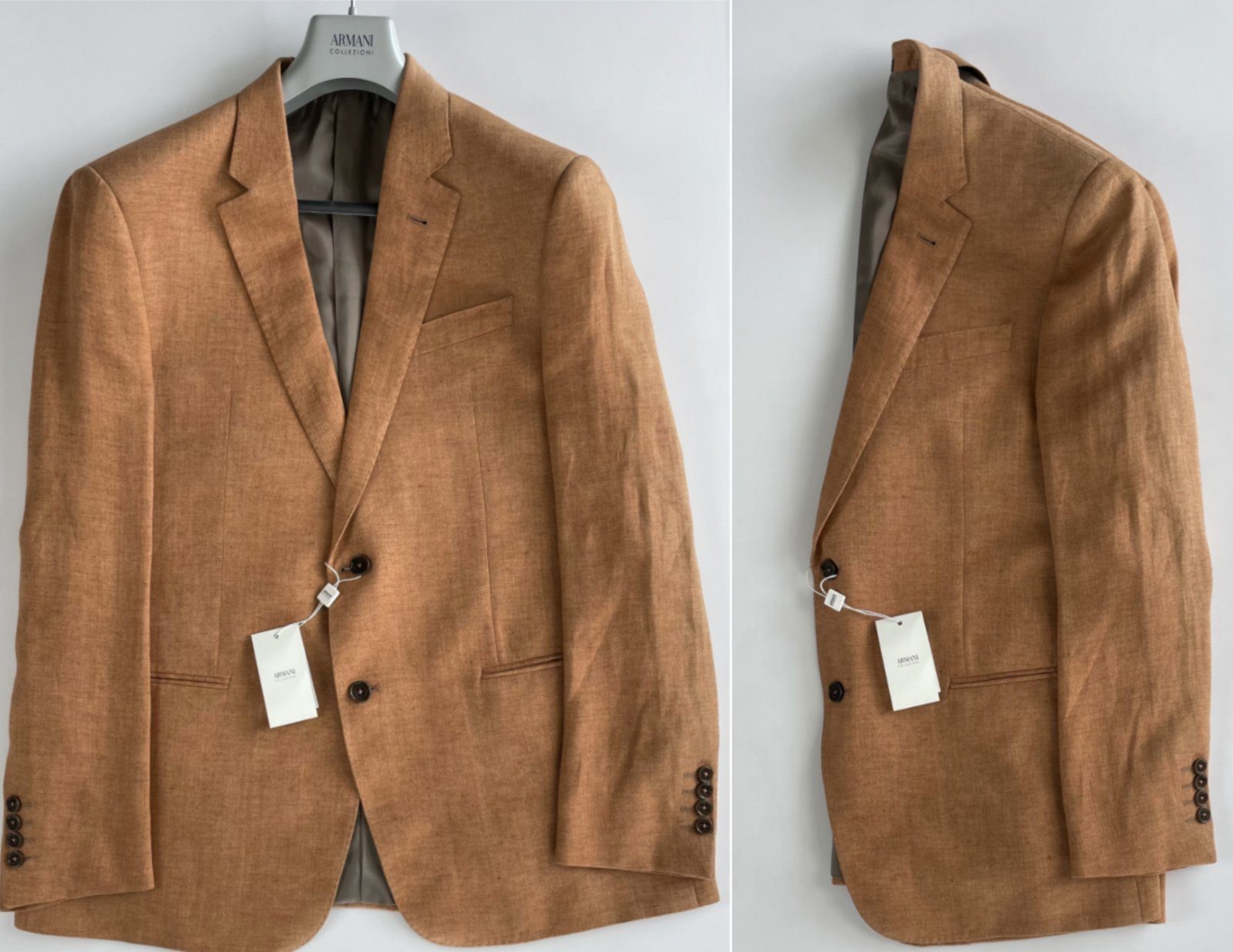ARMANI COLLEZIONI Sakko Armani Collezioni G LINE Lino Special Leinen Anzug Sakko Blazer Jacke