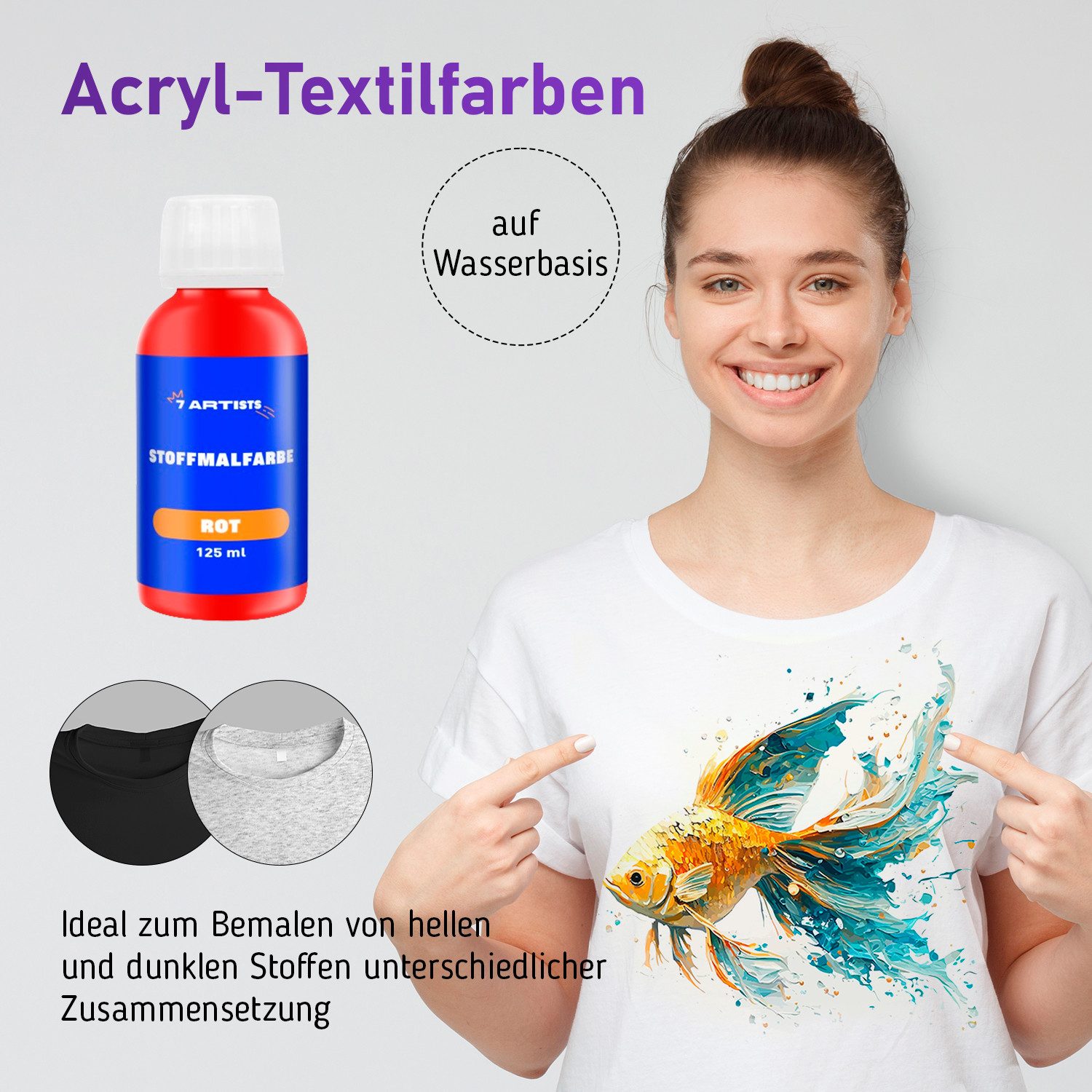 7 Artists Textilfarbe 7 Artists Textilfarbe 125 ml Stoffarbe Waschfest