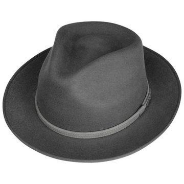 Stetson Fedora (1-St) Wollfilzhut mit Lederband, Made in the EU