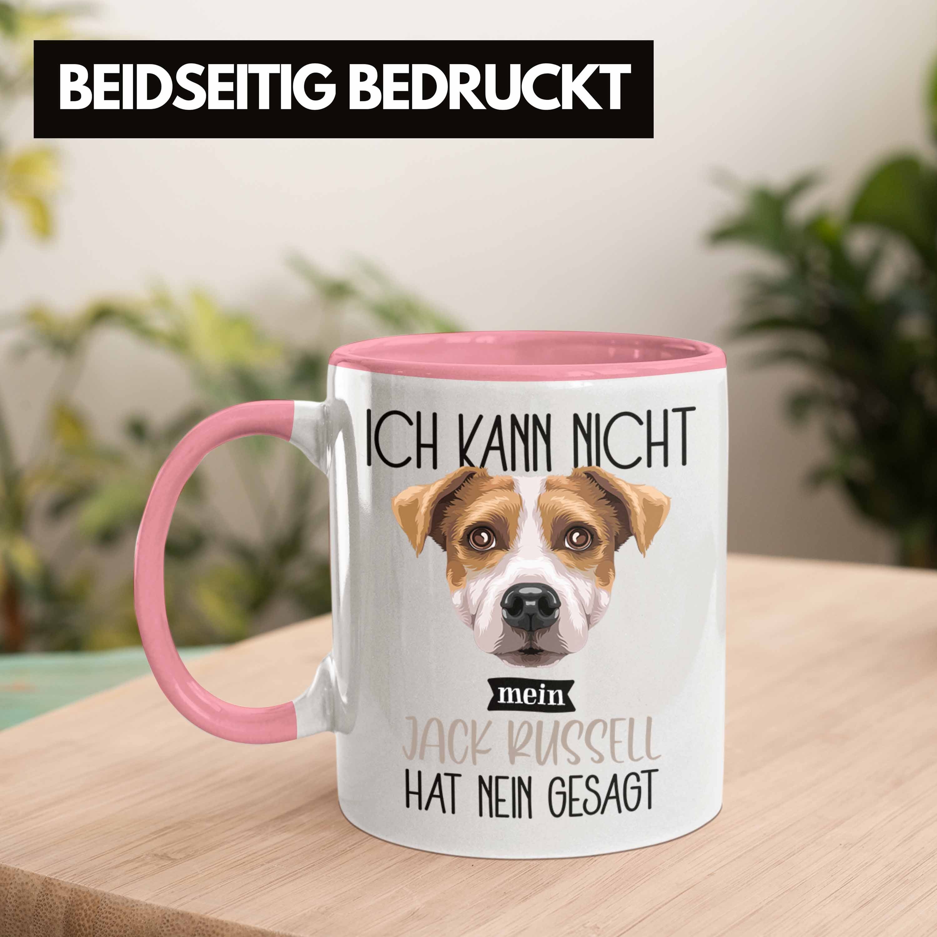 Trendation Tasse Jack Ich Lustiger Besitzer Rosa Geschenkidee Spruch Russell Geschenk Tasse