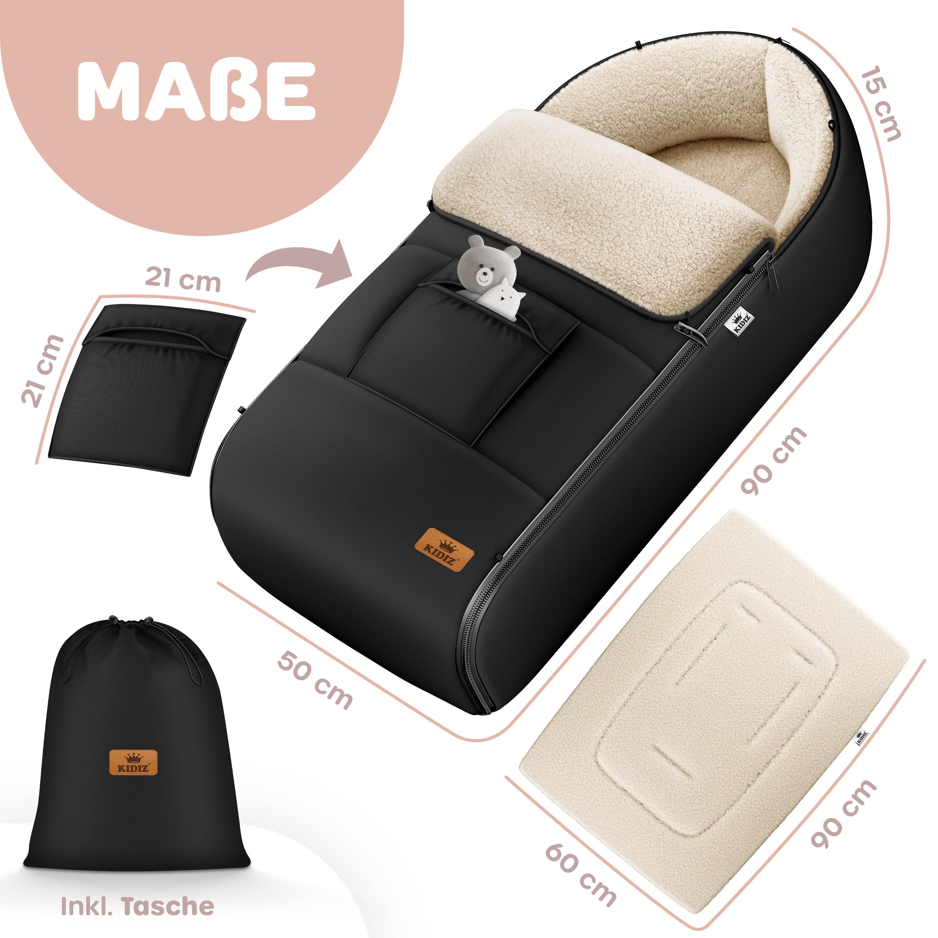 KIDIZ Babyschlafsack, Babyfußsack Baby Fußsack Winterfußsack Babyschale günstig online kaufen