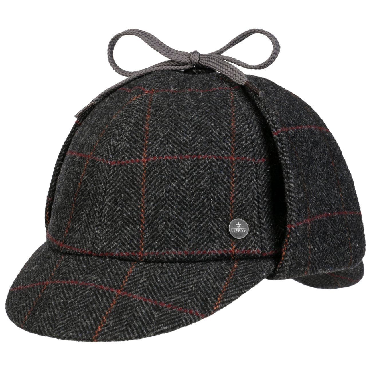 LOEVENICH Gefütterter Bucket Hat | Fischgrät-Design | 100% Wolle | OneSize | Damen | Schutz Vor Sonne & Kälte Chocolate