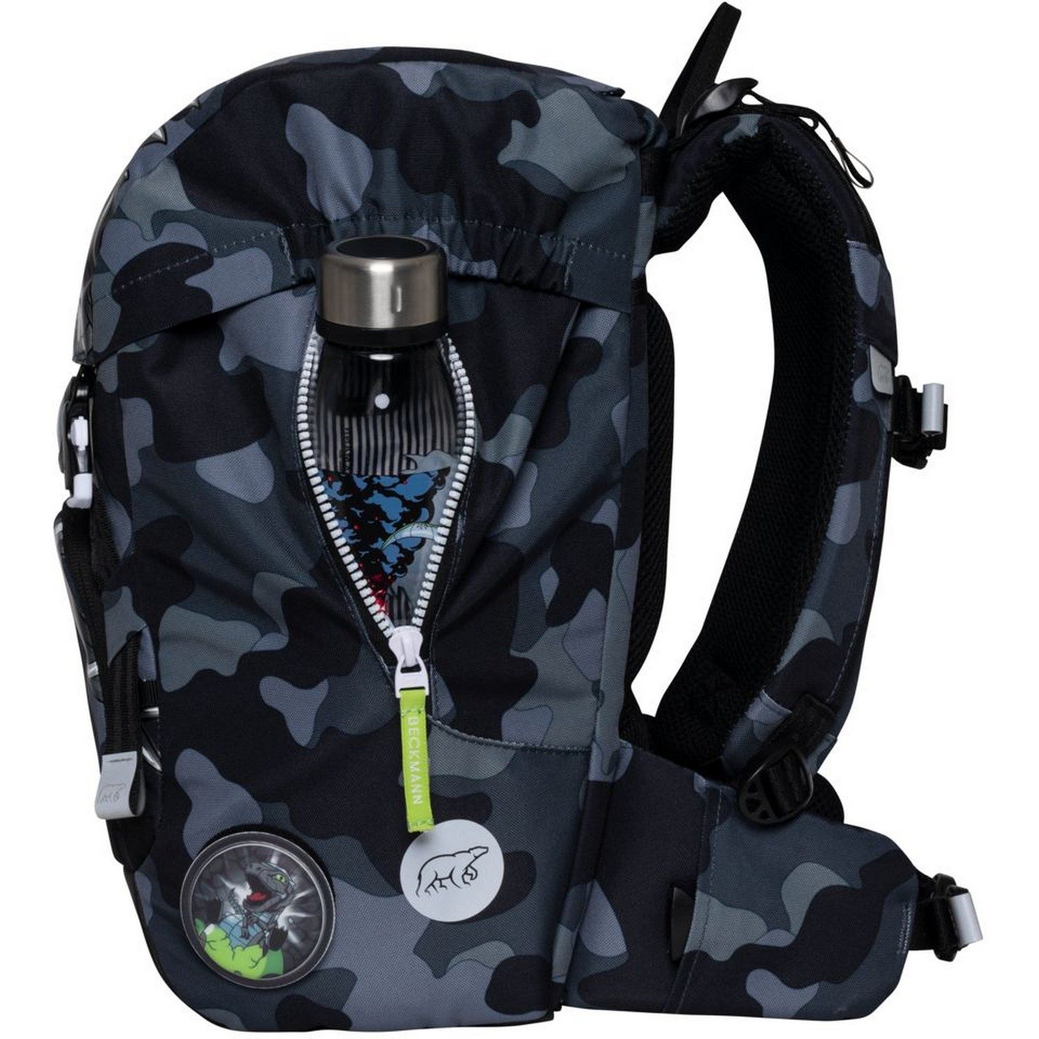 Beckmann Norway Schulranzen Classic 22L Schulrucksack-Set 6-tlg. Camo Rex