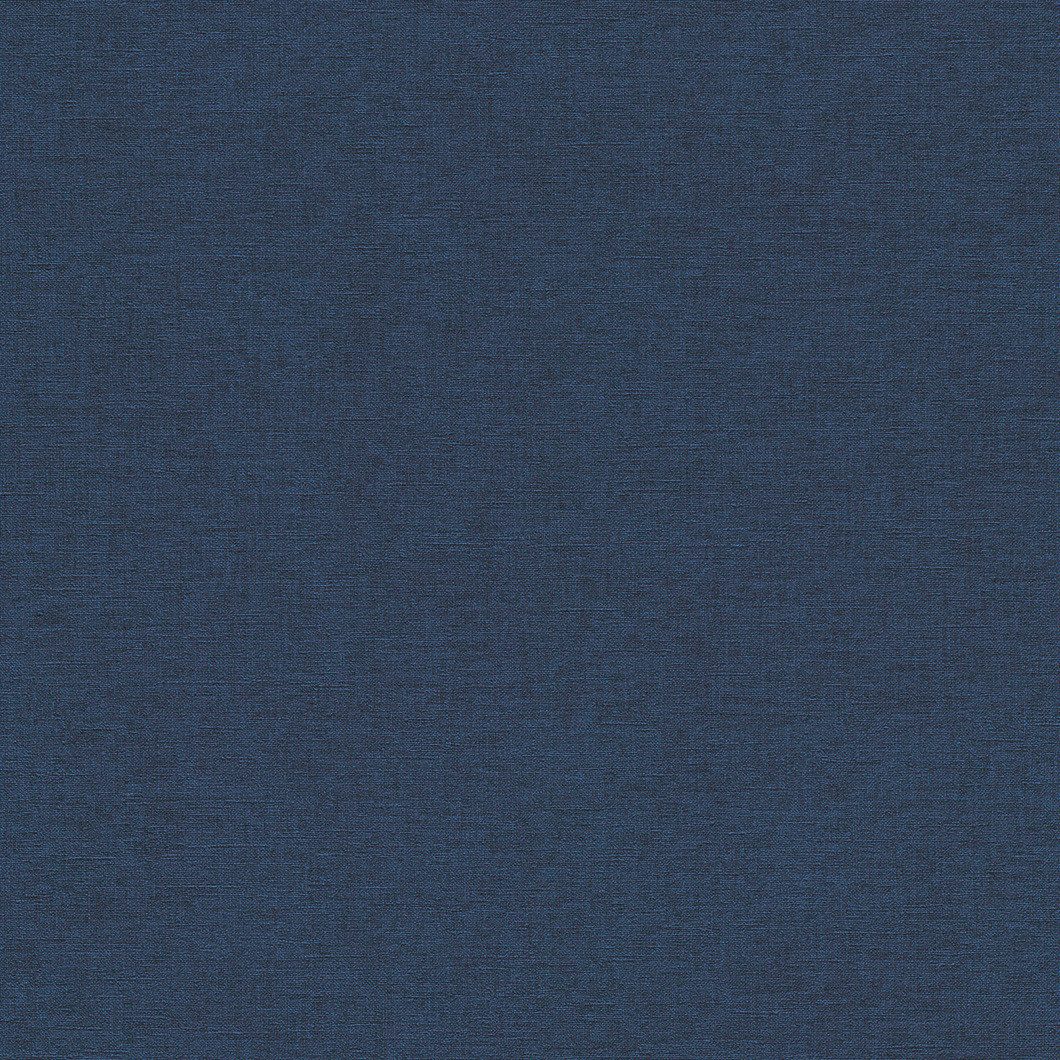 Rasch Vliestapete Leinenoptik - Vinyltapete Uni Blau, Matt, Leinenoptik, Textiloptik, (1 Rolle, 1 St., Kollektion 'Country Charme' - 10,05 m x 0,53 m), gute Lichtbeständigkeit, feucht abwischbar, restlos abziehbar