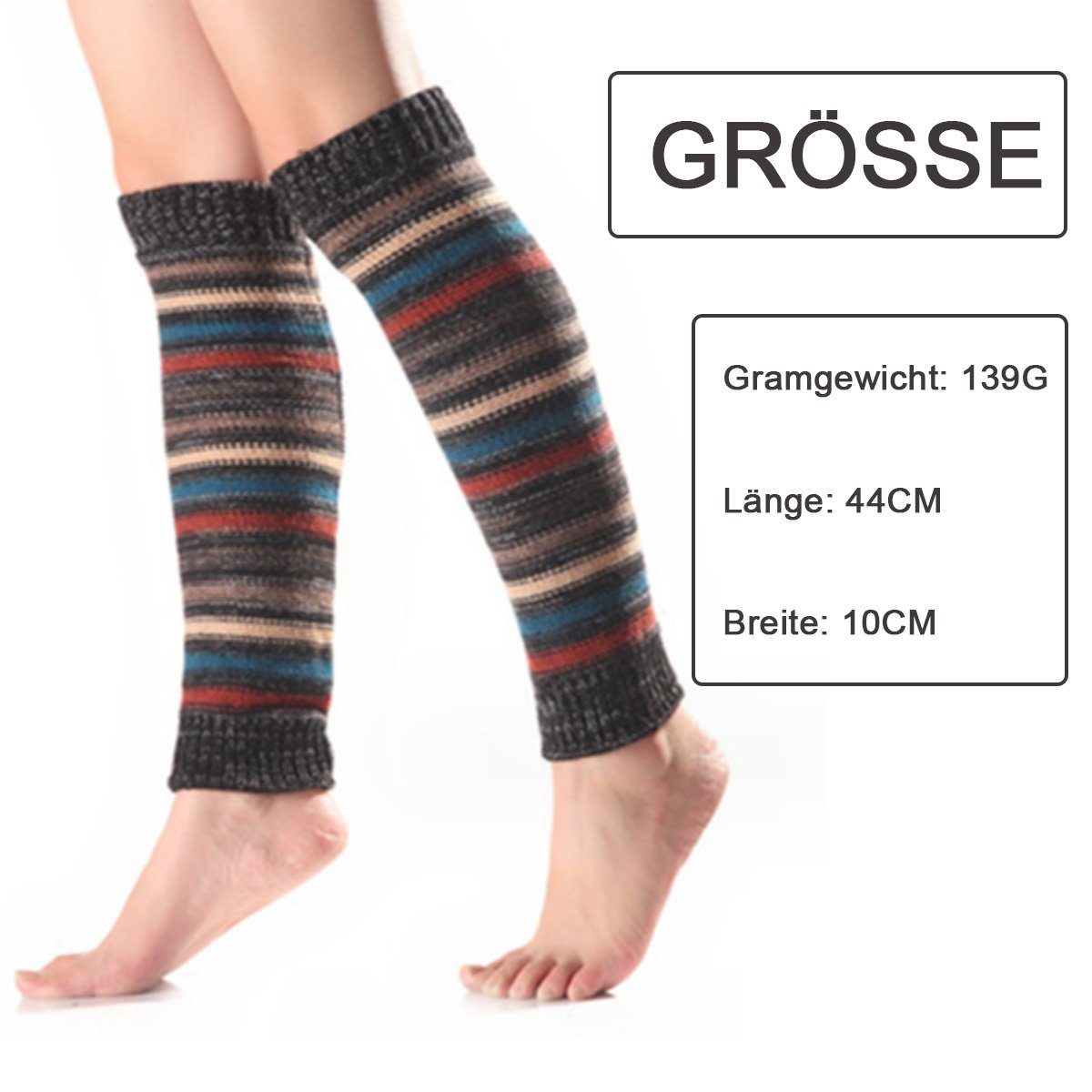 Beinstulpen Abdeckung Warmers Socken Jormftte Damen Stil,Winter Beinwärmer,Böhmischer Schwarz