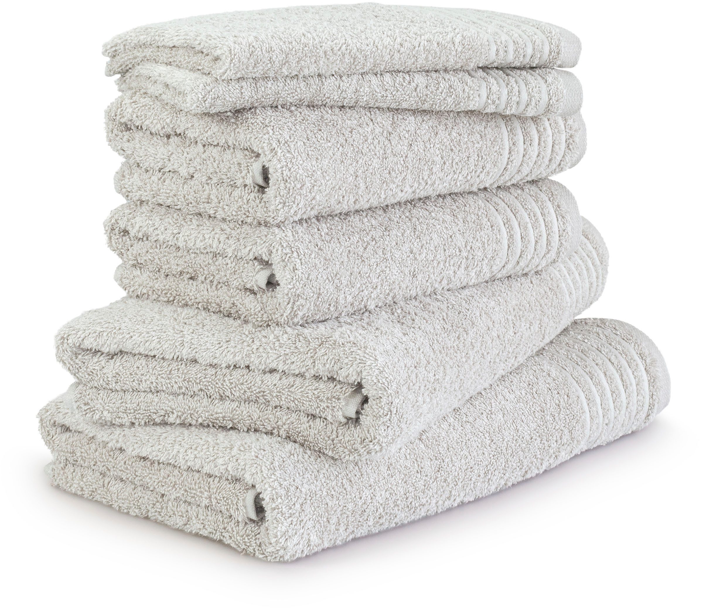 Möve Handtuch Set New Classic, Walkfrottier (Set, 6-St), 2x Gäste-, 2x Hand- und 2x Duschtücher