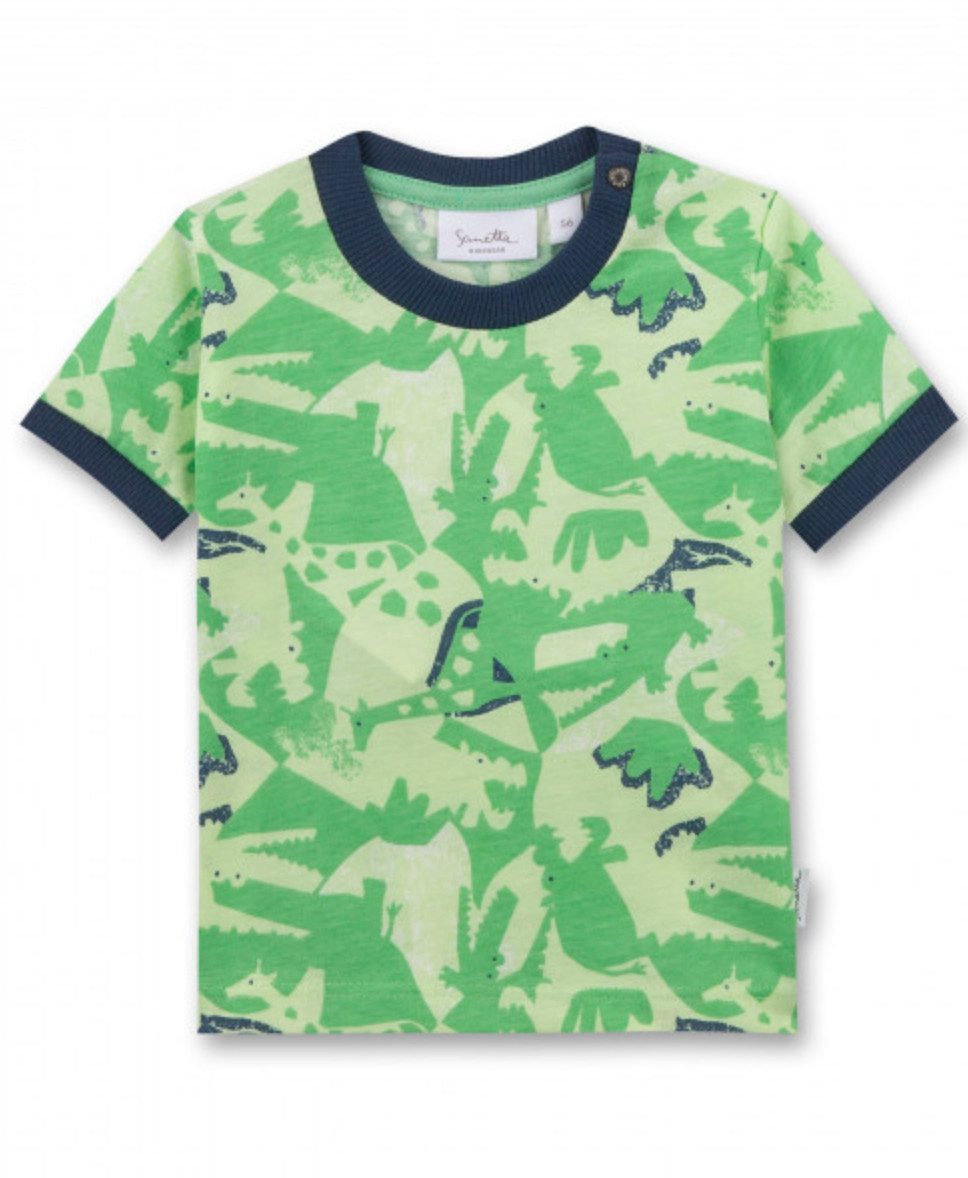 Sanetta T-Shirt Baby T-Shirt Bio-Baumwolle – Dino Print Kurzarm Shirt