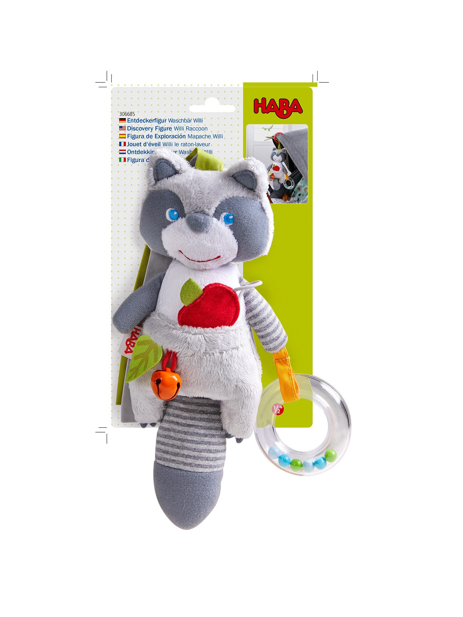 Haba Stoffpuppe Entdeckerfigur Waschbär, unisex neutral günstig online kaufen