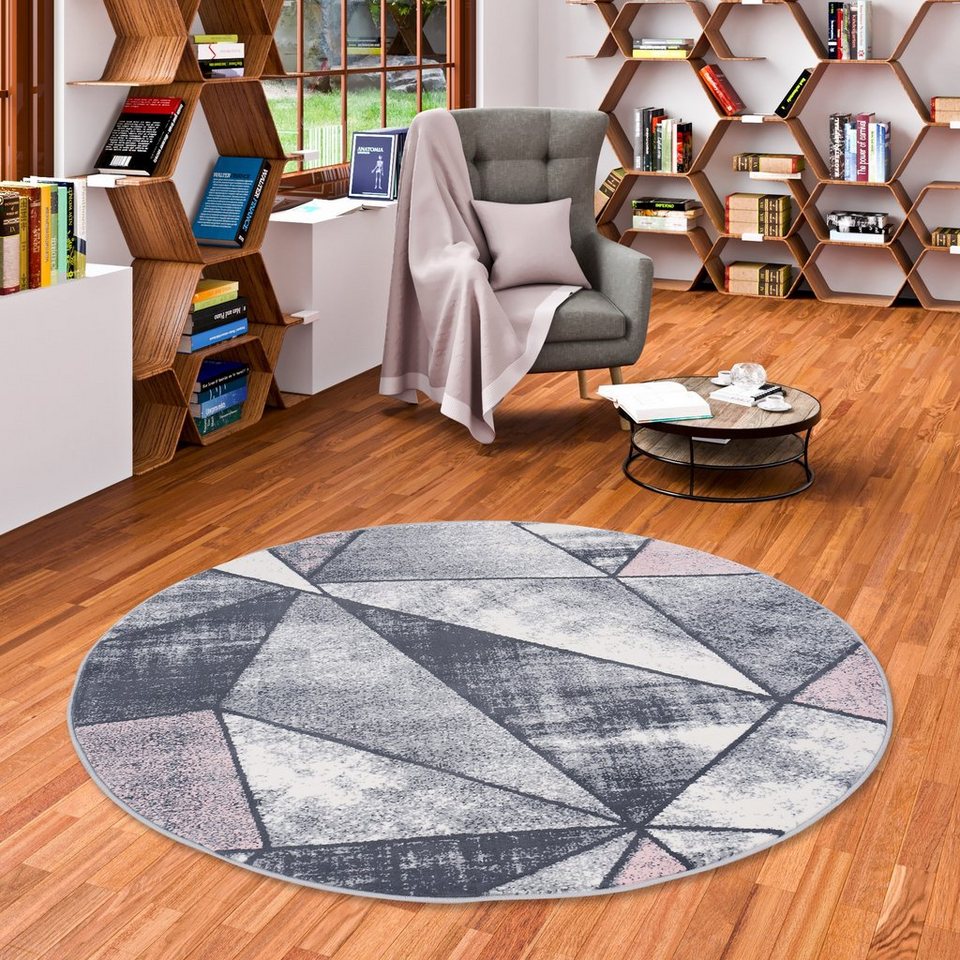 Designteppich Designer Teppich Brilliant Magic Rund, Pergamon, Rund, Höhe: 6  mm