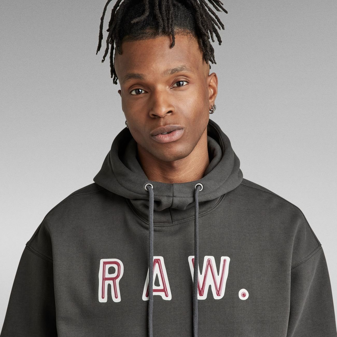 G-STAR Kapuzensweatshirt Vulcanic RAW loose hdd sw (1-tlg)