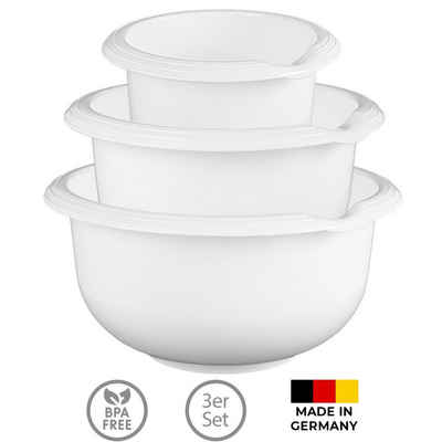 Wüllner + Kaiser Rührschüssel Schüssel Set, BPA freier Kunststoff, (Set, 3-tlg), Made in Germany