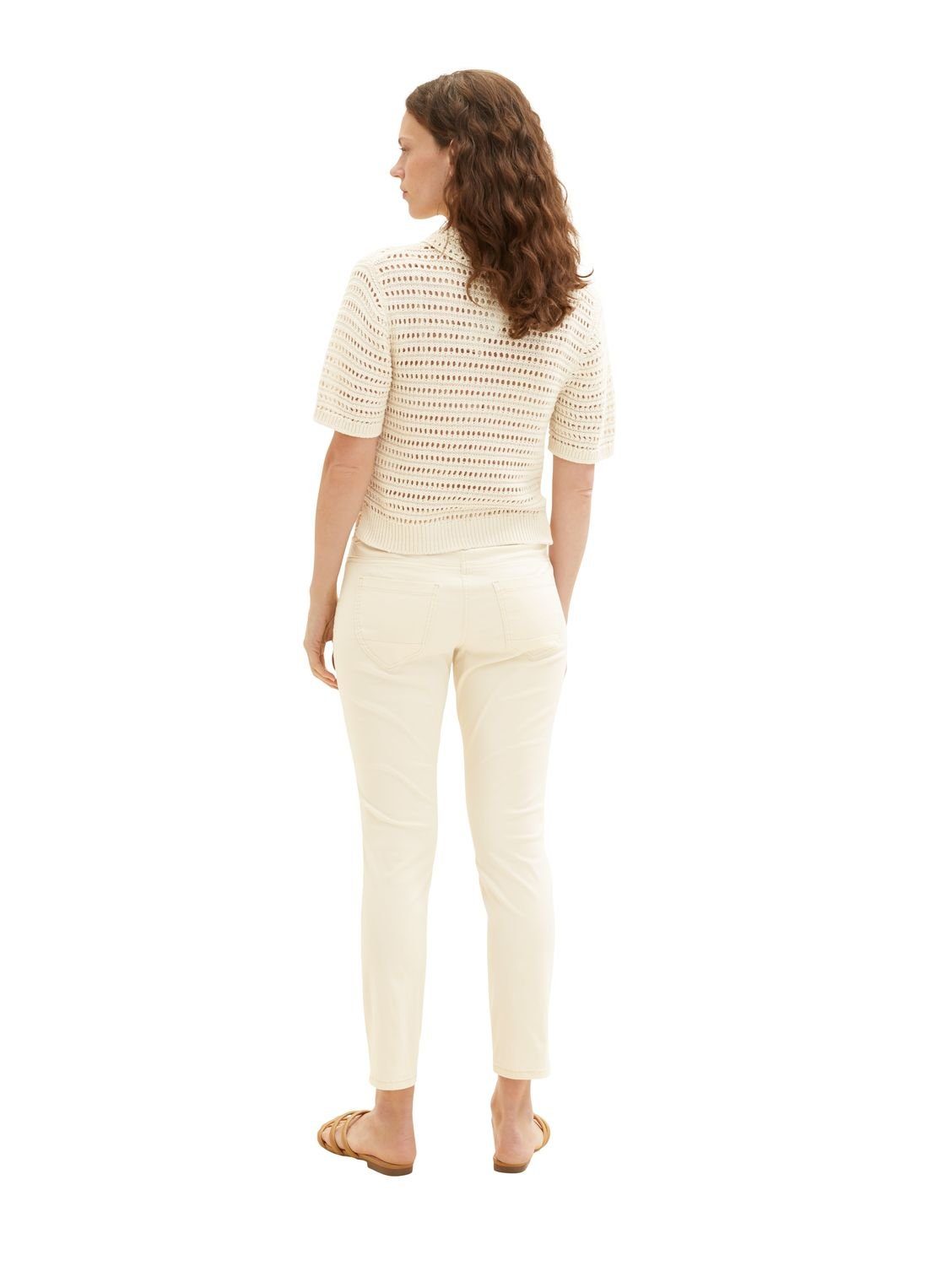 TOM TAILOR Relax-fit-Jeans TAPERED RELAXED Stretch mit Ecru Ivory 31649