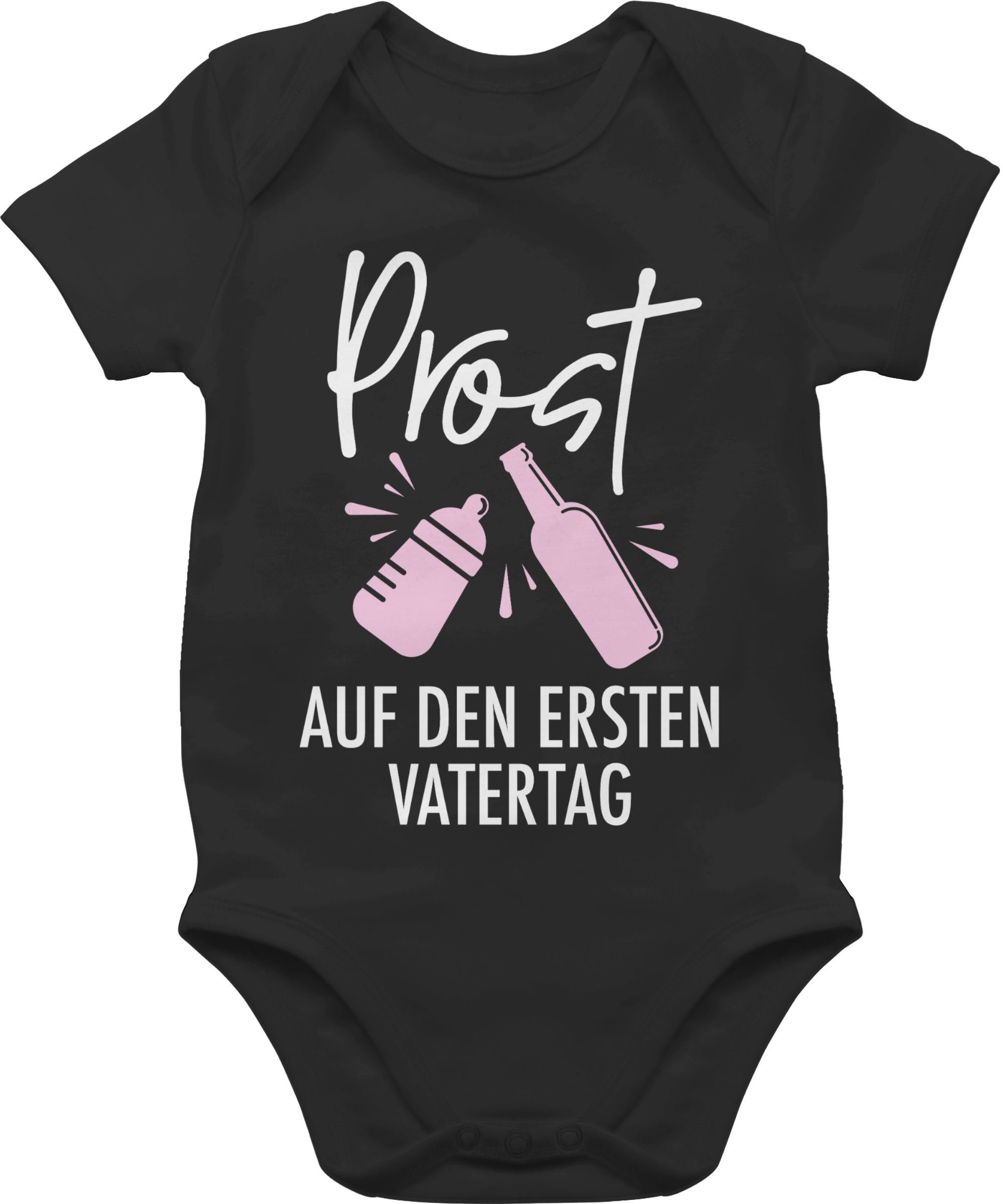 Shirtracer Shirtbody Prost auf den ersten Vatertag - weiß/rosa Geschenk Vatertag Baby 1 Schwarz