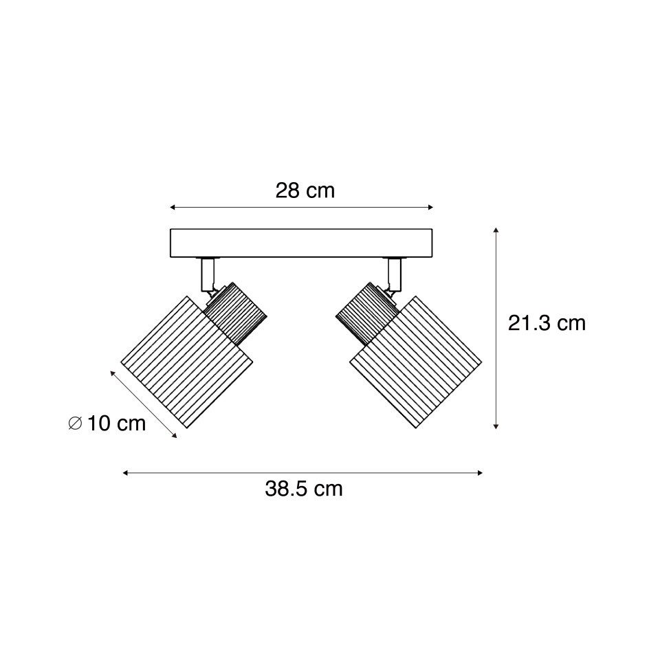 Qazqa LED Aufbaustrahler Gracy, ohne Leuchtmittel, Warmweiß, QAZQA Aufbau­spot, e14, Braun, Holz, Modern