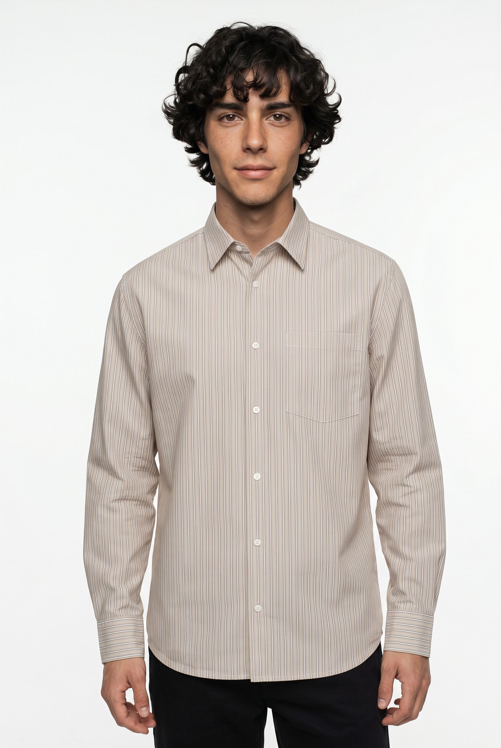 Jack & Jones Langarmhemd JJECODY POPLIN SHIRT LS SN mit Streifen Muster