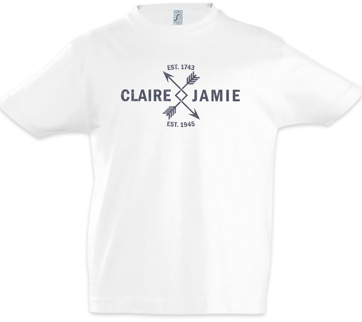 Print-Shirt Claire & Jamie Kinder T-Shirt Scots Scotland Schottland Outlander