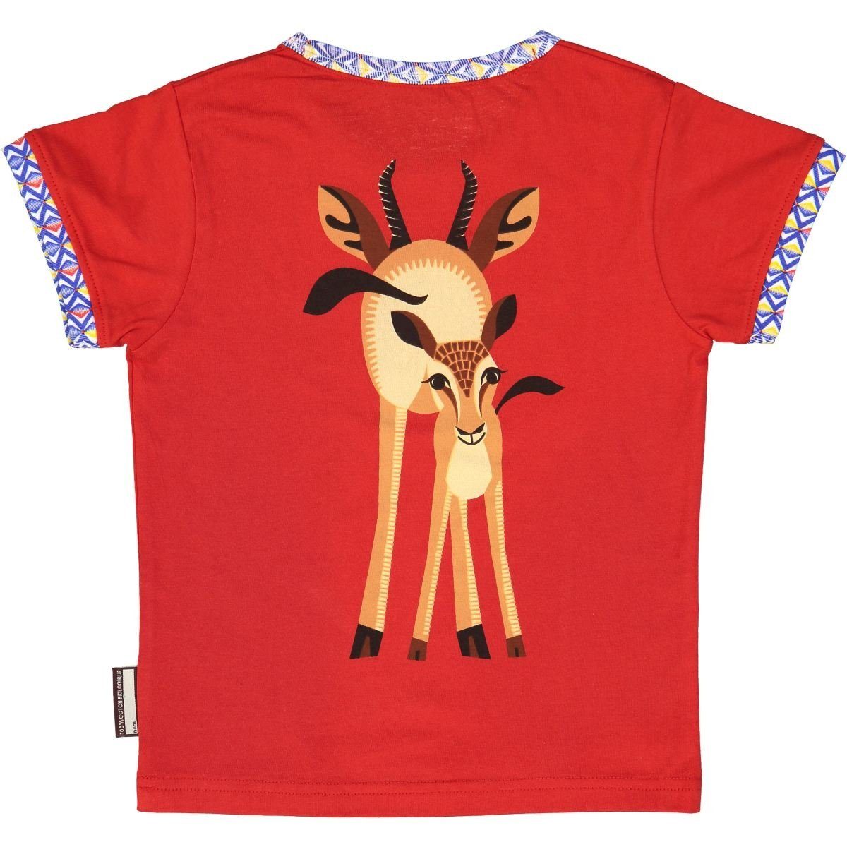 beidseitig Kinder COQ bedruckt PATE EN 1 Jahr Rot Kurzarm T-Shirt Unisex Gazelle T-Shirt