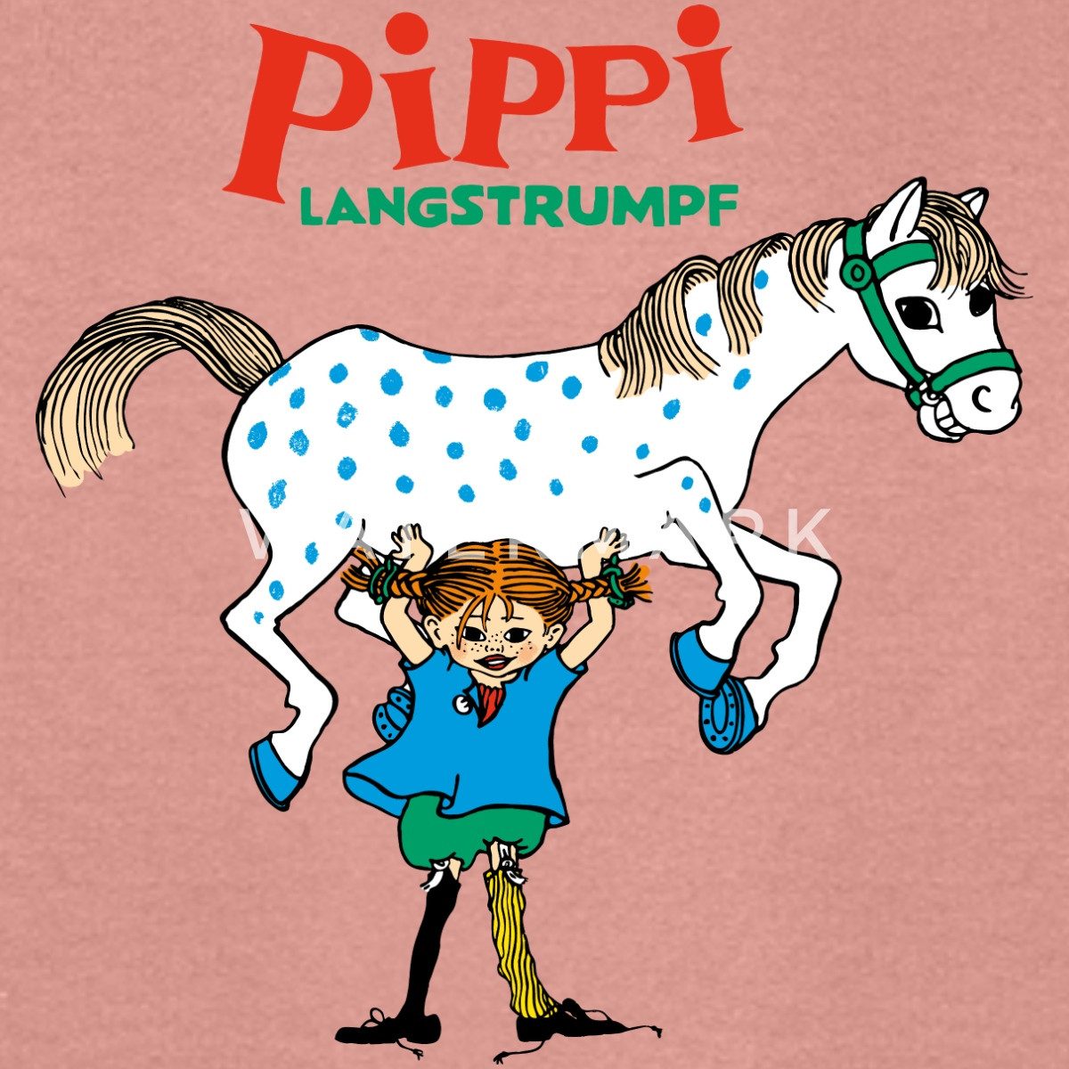 Spreadshirt Hoodie Pippi Langstrumpf Pippi Hebt Kleiner Onkel Teenager Hoodie (1-tlg)