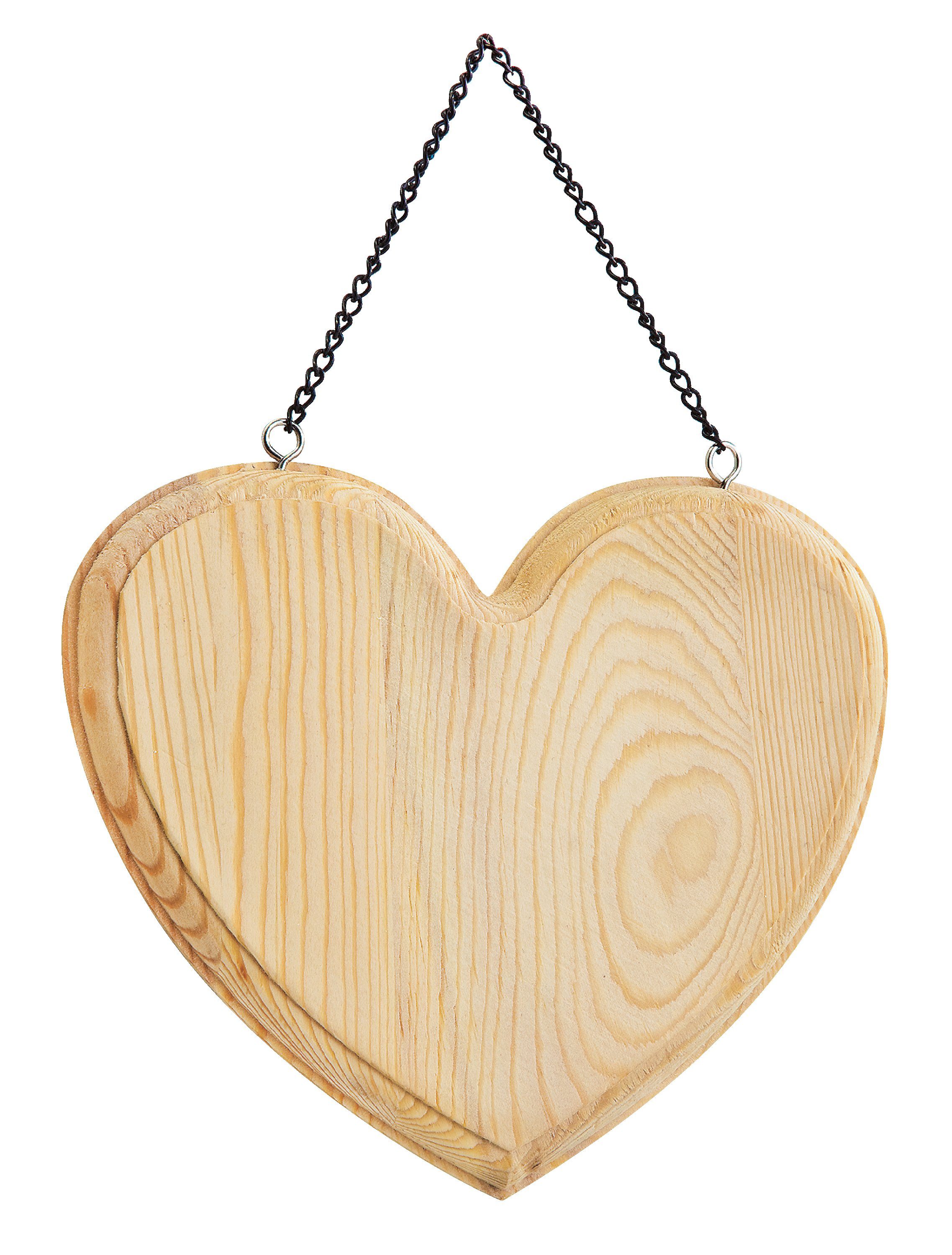 VBS Wanddekoobjekt Deko-Schild Herz, Holz günstig online kaufen