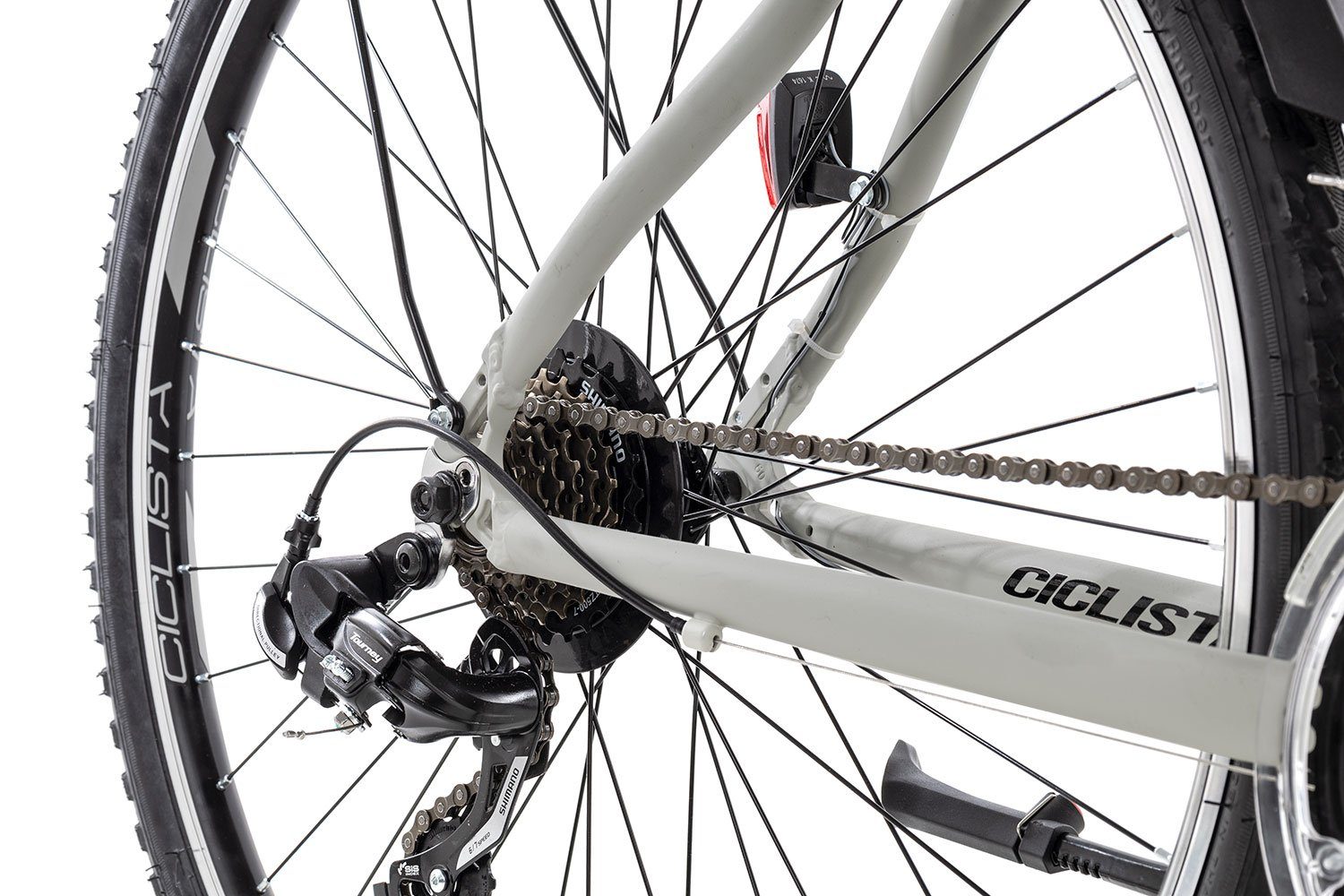 Ciclista Crossrad All Road Trapez, 21 Gang Shimano Tourney 21 Schaltwerk, Kettenschaltung, Crossbike 28 Zoll Damenfahrrad weiß