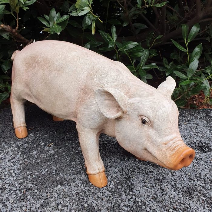 Aspinaworld Gartenfigur Schweine Figur 72 cm lang wetterfest