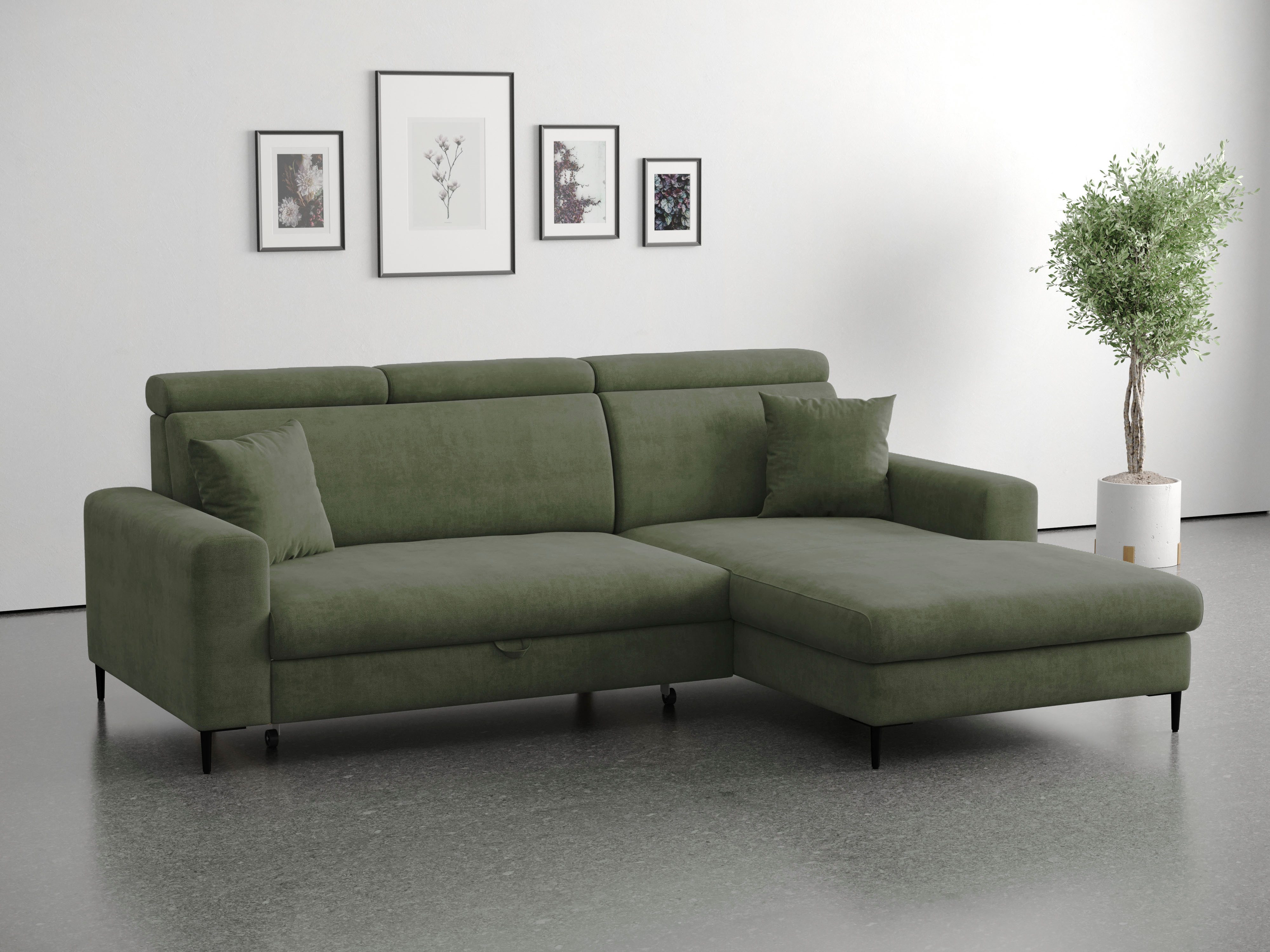 OTTO home Ecksofa Nizza, L-Form, B: 250cm, mit Schlaffunktion und Bettkasten
