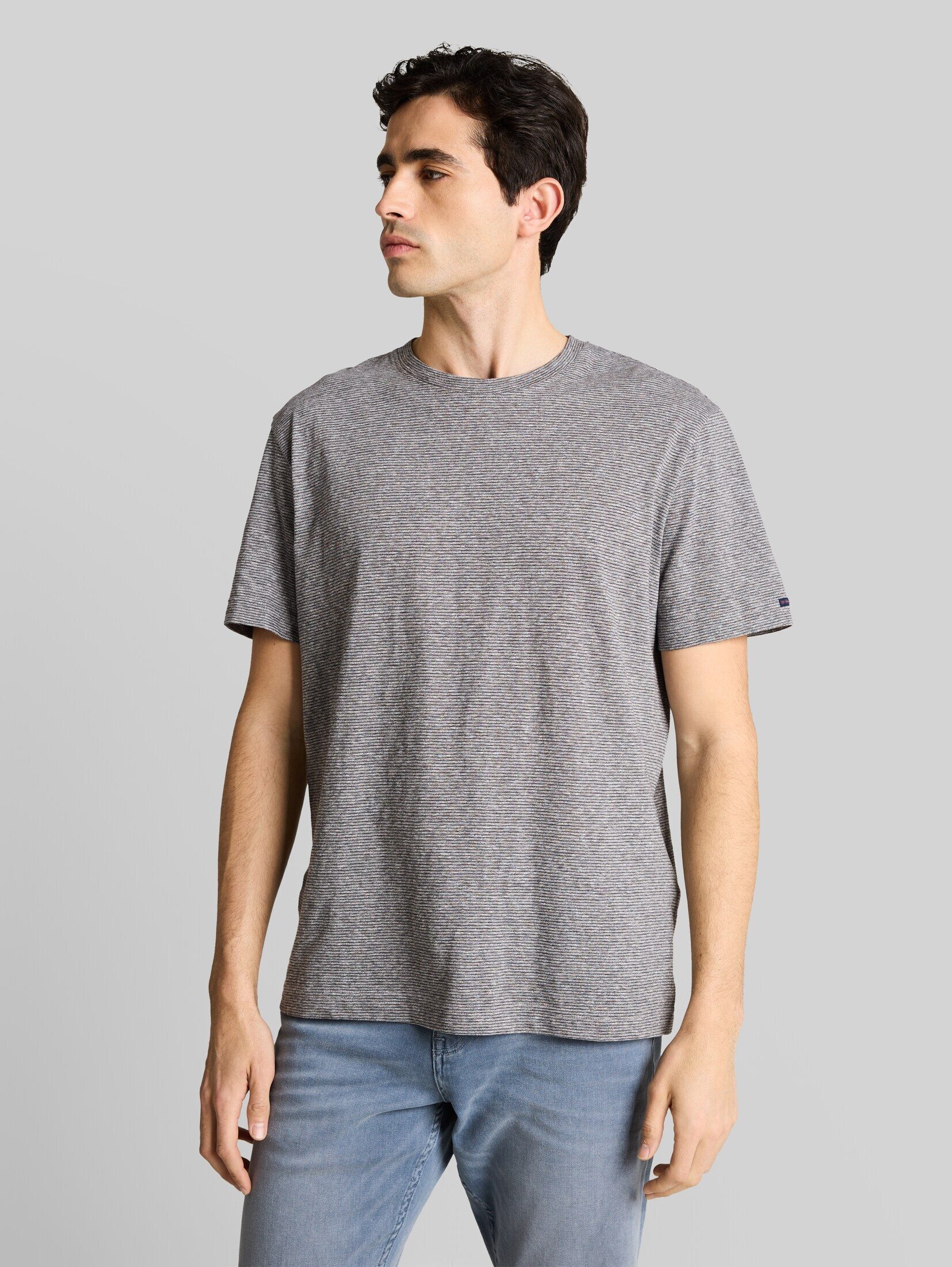 TOM TAILOR T-Shirt T-Shirt T-Shirt mit feinem Streifenmuster