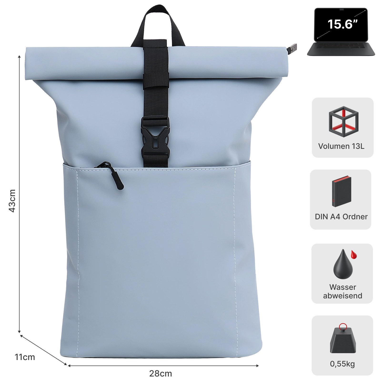EAAKIE Rucksack RollTop Rucksack Freizeitrucksack Herren günstig online kaufen