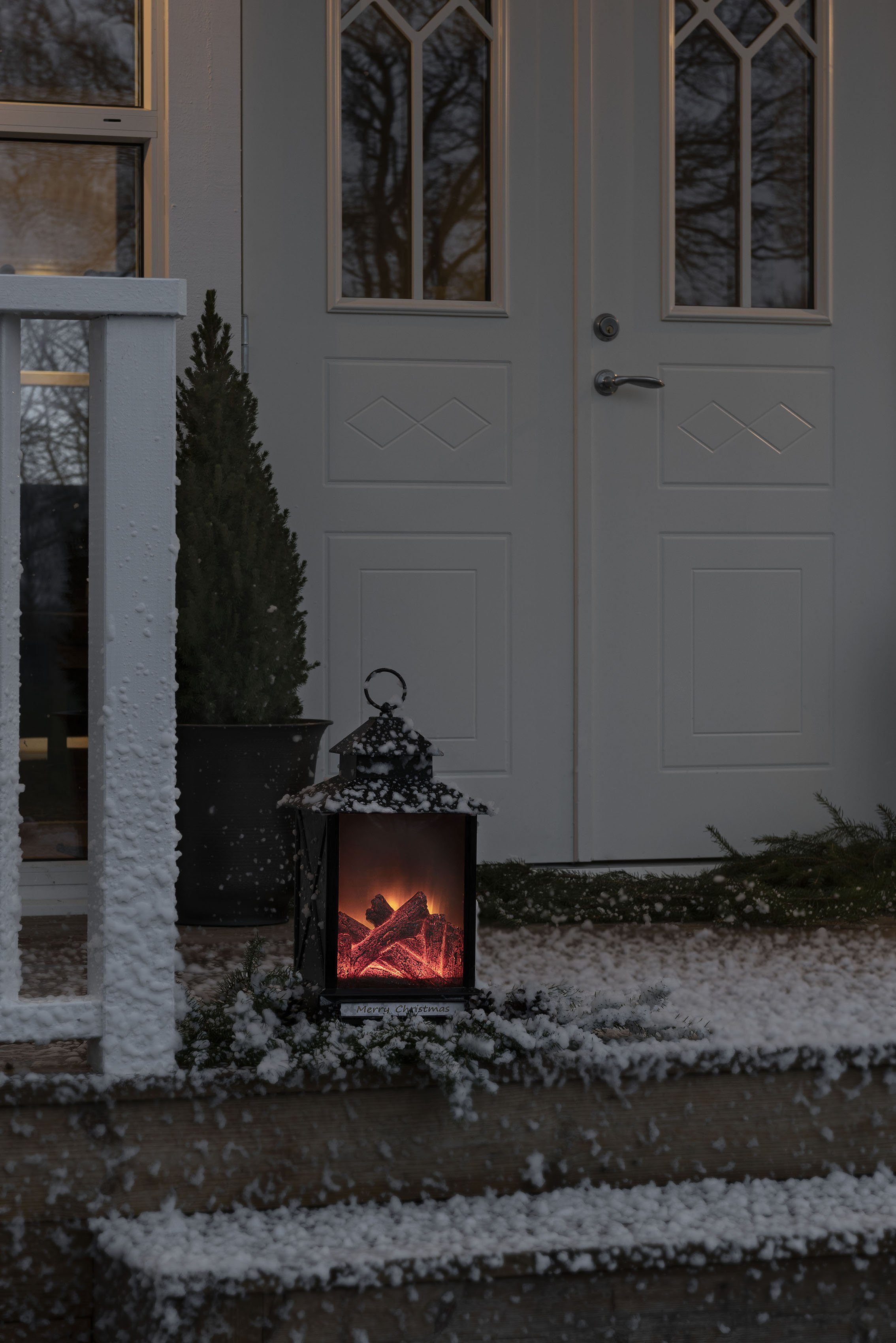 KONSTSMIDE LED Laterne, LED fest Kamin LED integriert, Laterne, groß, Warmweiß