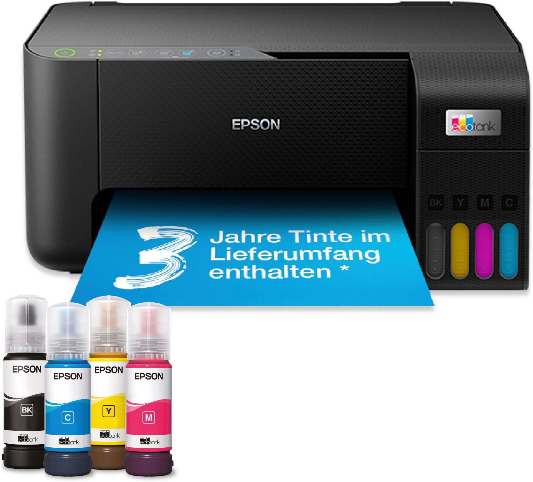 Epson EcoTank ET-2862 Multifunktionsdrucker, (WLAN (Wi-Fi), Einfaches, unkompliziertes Tintentanksystem zum Nachfüllen)