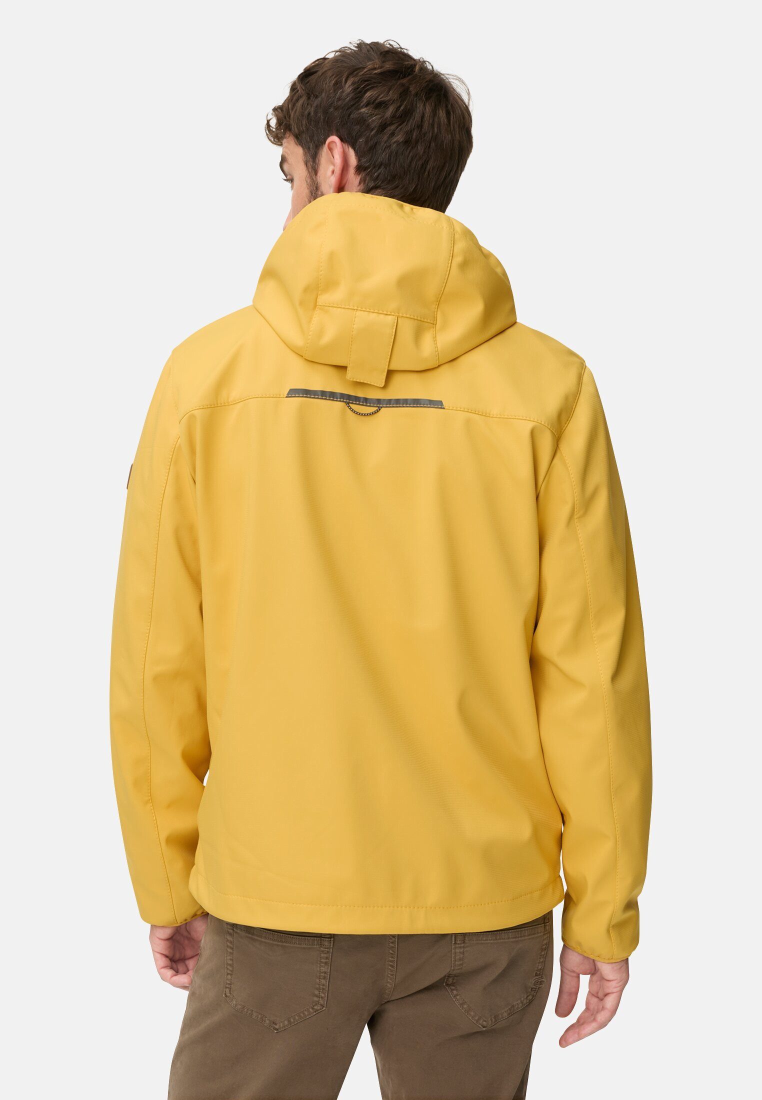 camel active Softshelljacke mit abnehmbarer Kapuze Langarm Reflektierende Details