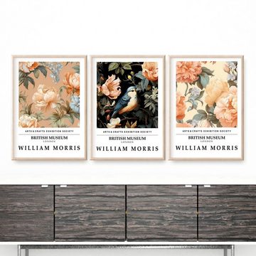 homestyle-accessoires Poster Bilder Bilderset Wandbilder WILLIAM MORRIS 3er Set Print, Wandbild Wandposter -Ohne Bilderrahmen-