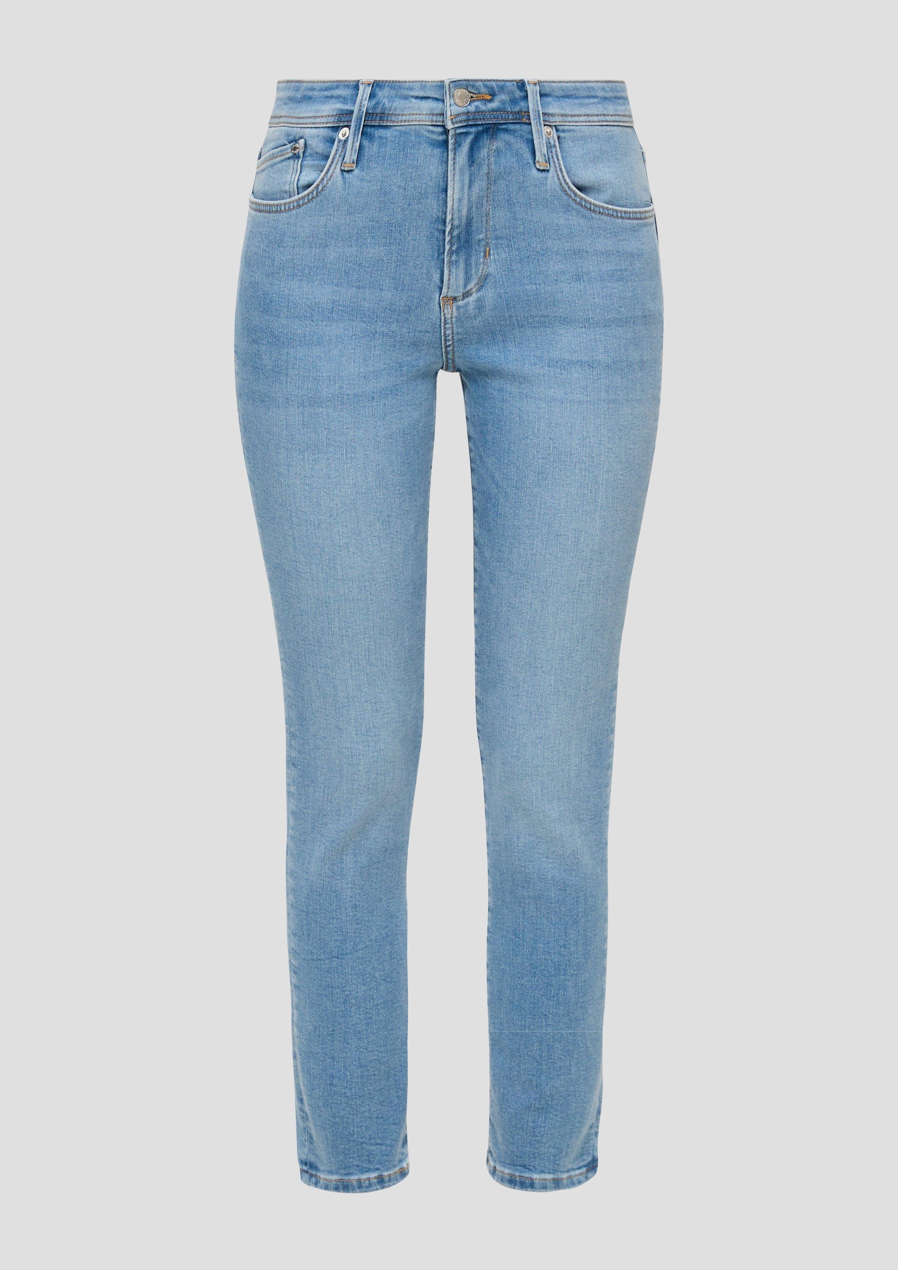 Slim: Waschung 7/8-Jeans s.Oliver himmelblau Cropped Jeans