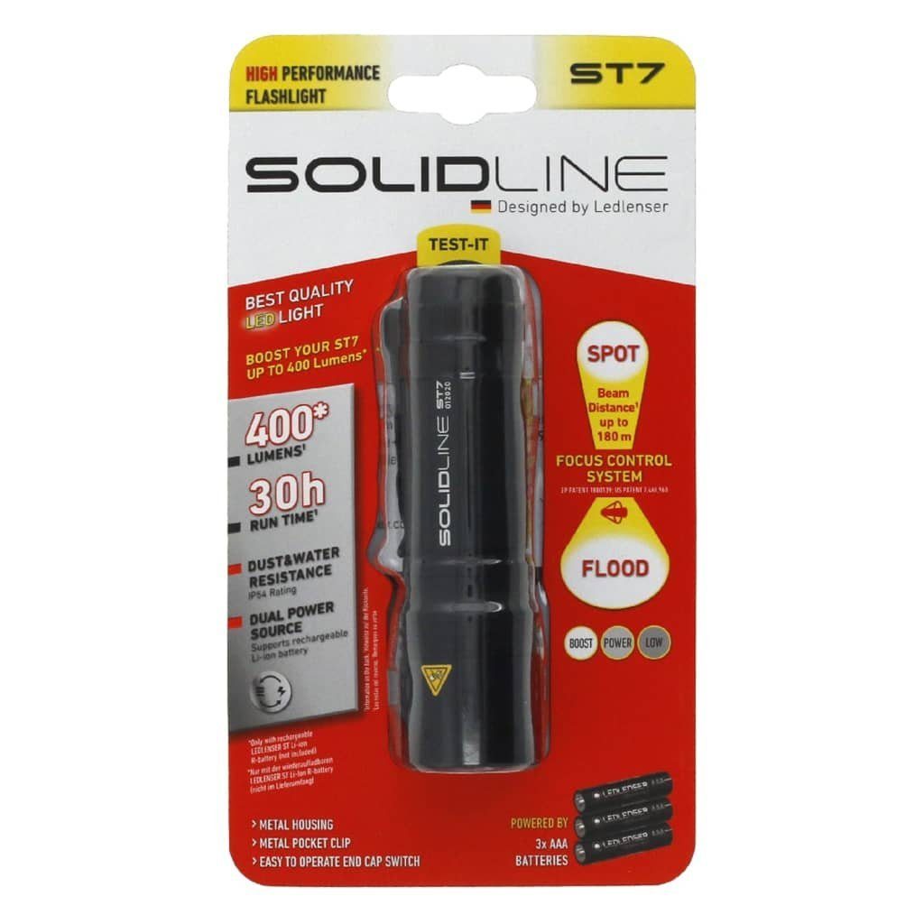 SOLIDLINE Clip Taschenlampe mit ST7 400 Taschenlampe lm