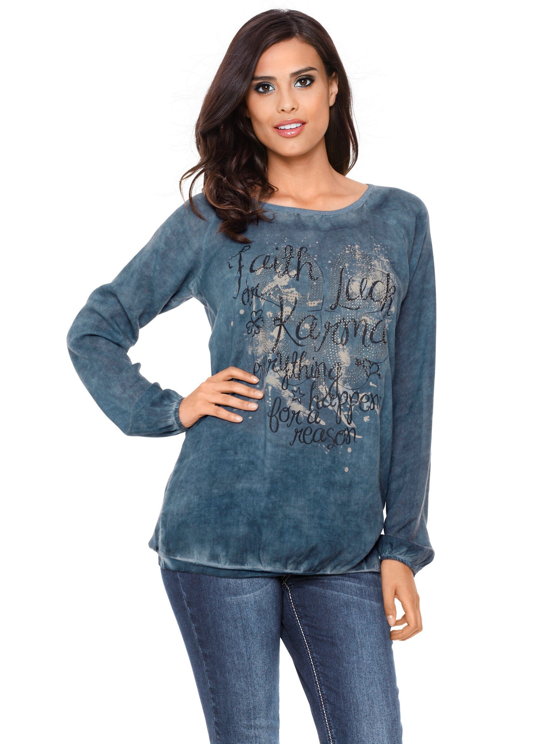 heine Klassische Bluse jeansblau