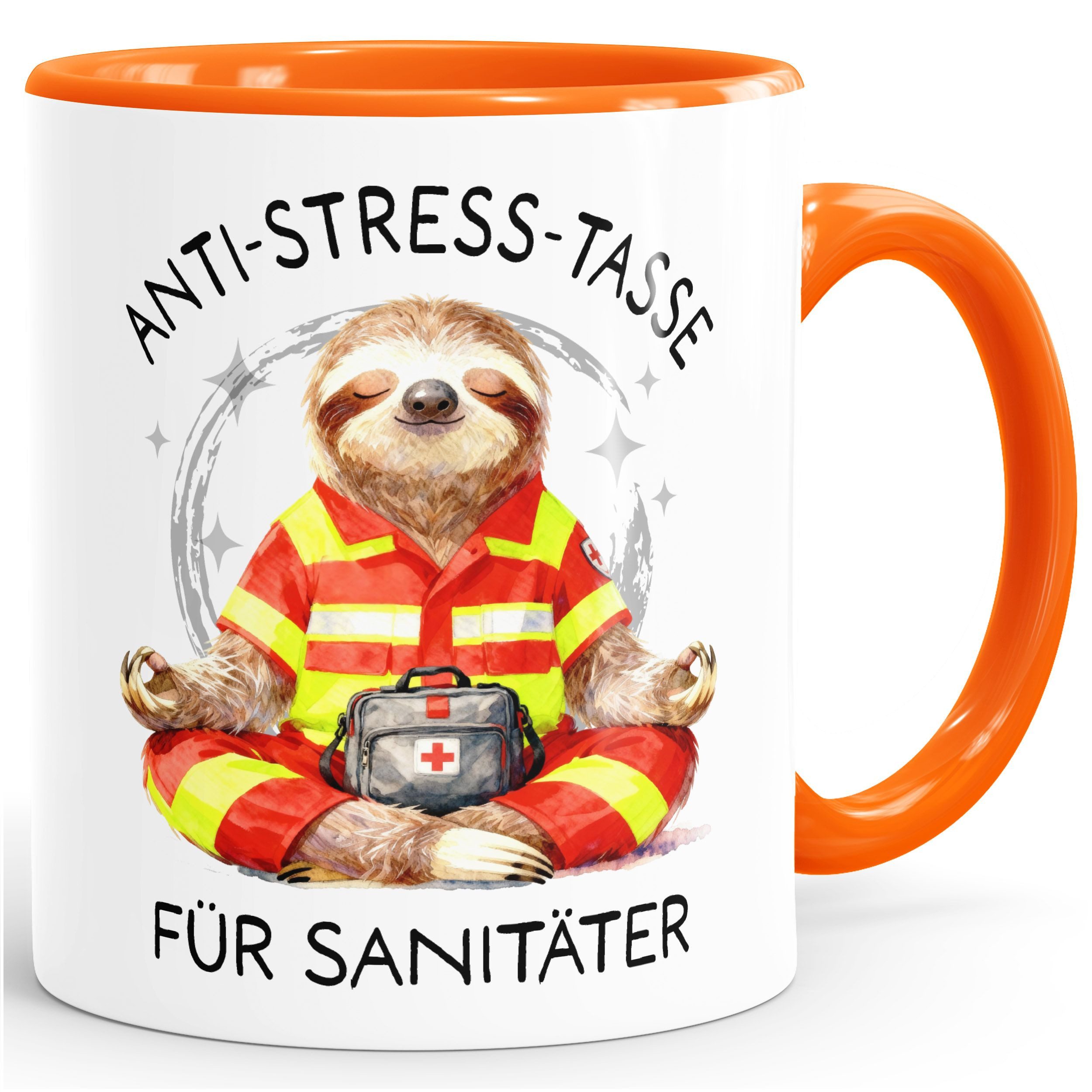 SpecialMe Tasse Kaffee-Tasse Faultier Design Geschenkidee Sanitäter Anti Stress, Keramik