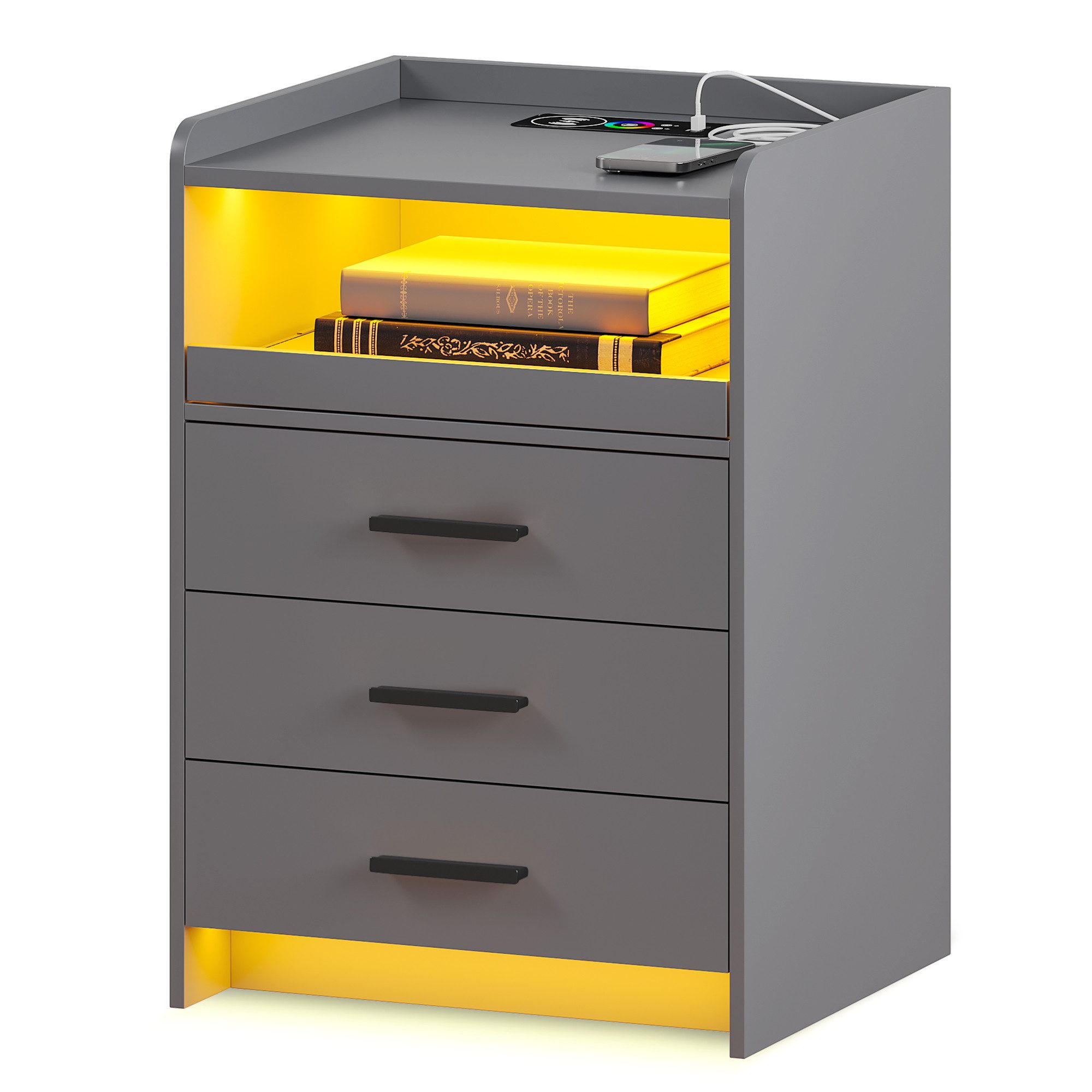 LVifur Nachttisch Smart Nachtschrank 24-farbig dimmbar, günstig online kaufen
