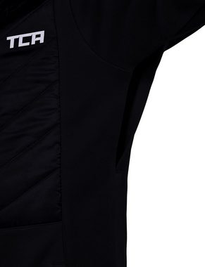TCA Trainingspullover TCA Jungen Laufjacke, wasserabweisend, verstaubar - Schwarz, 6-8 Jahre (1-tlg)