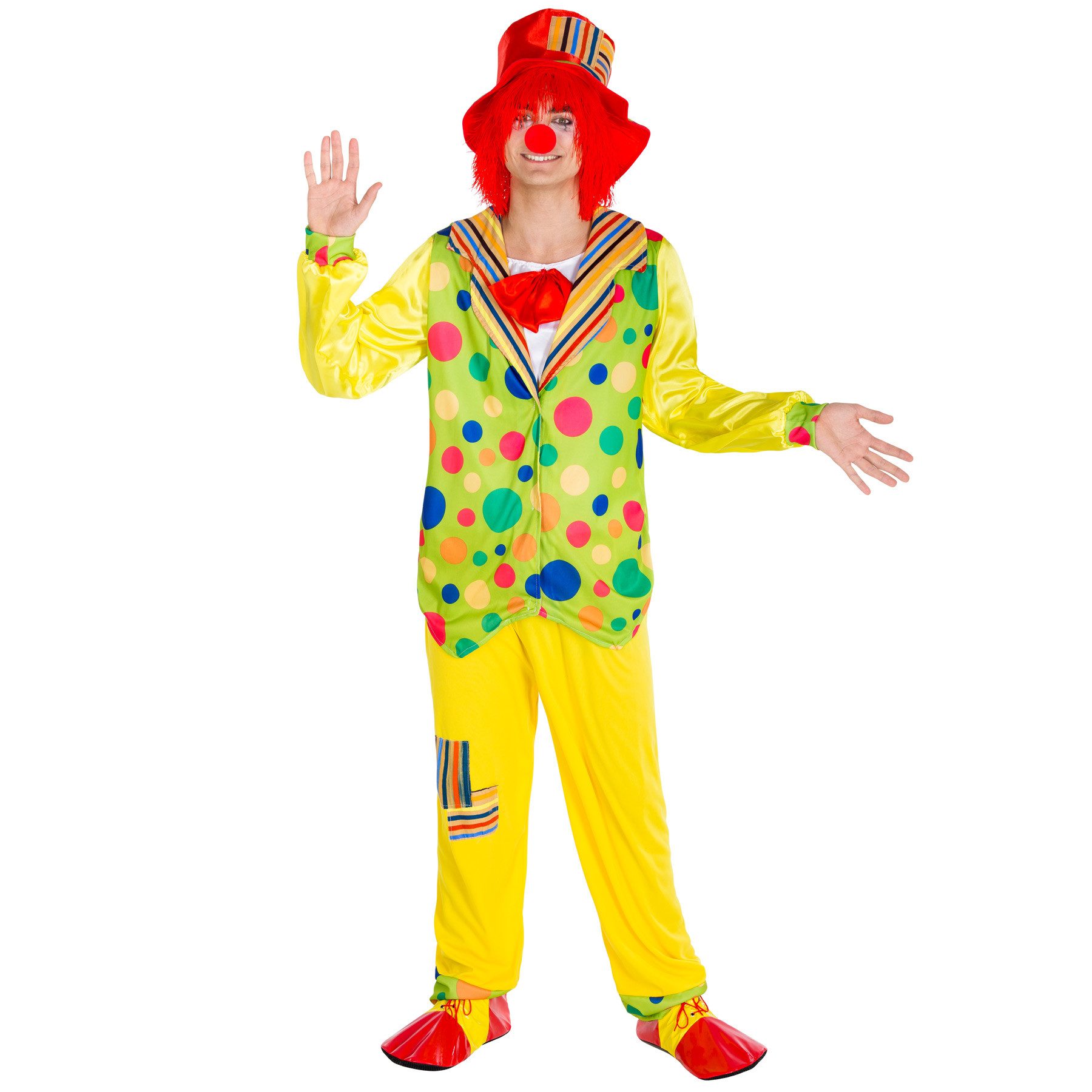 dressforfun Clown-Kostüm Herrenkostüm Clown Pipetto, Bunter Blazer mit eingenähtem Shirt
