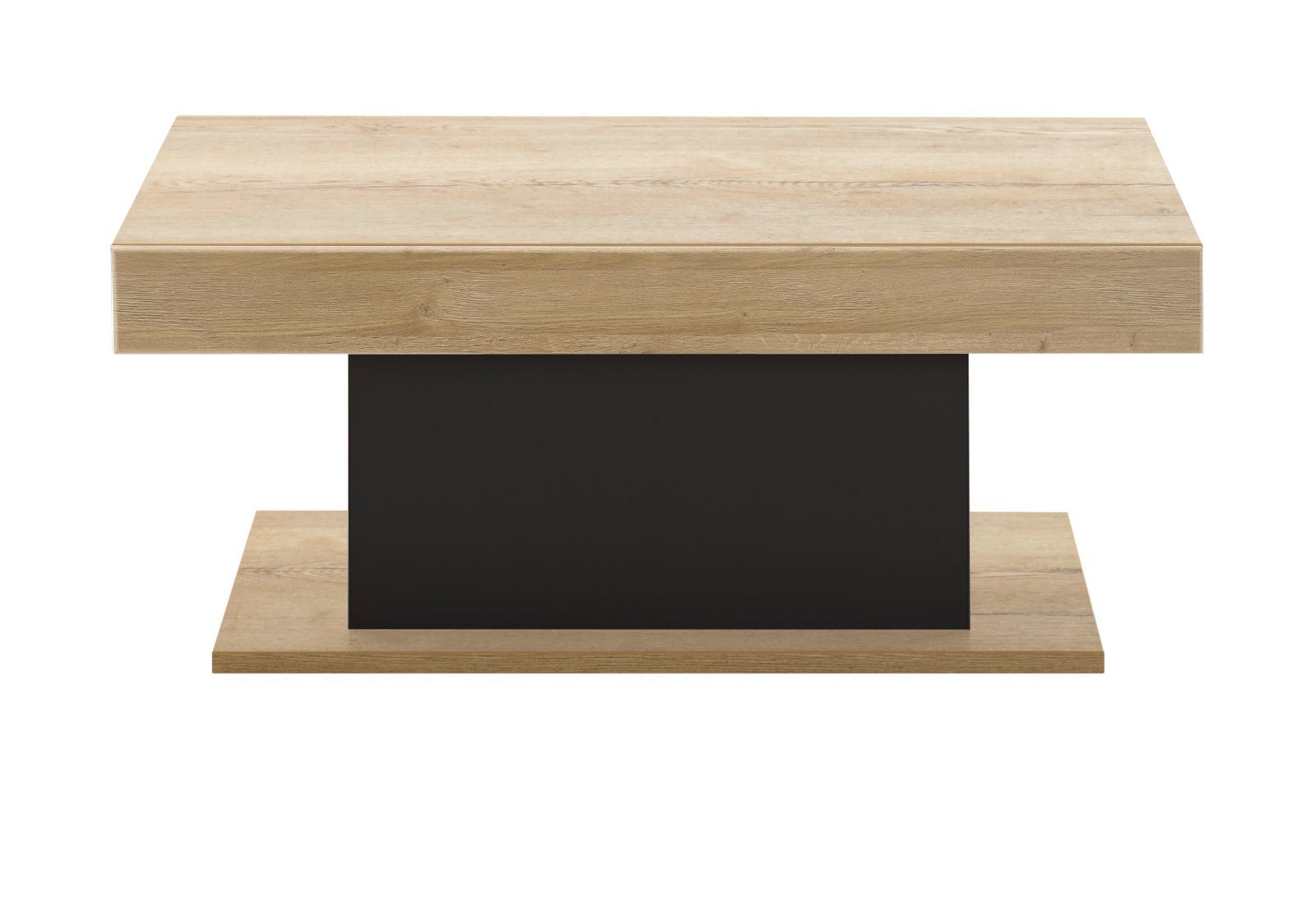 ca. Eiche in cm), Couchtisch Savanna 2 schwarz, Tisch 90 mit Furn.Design Ablagefächern (Wohnzimmer x 64 mit