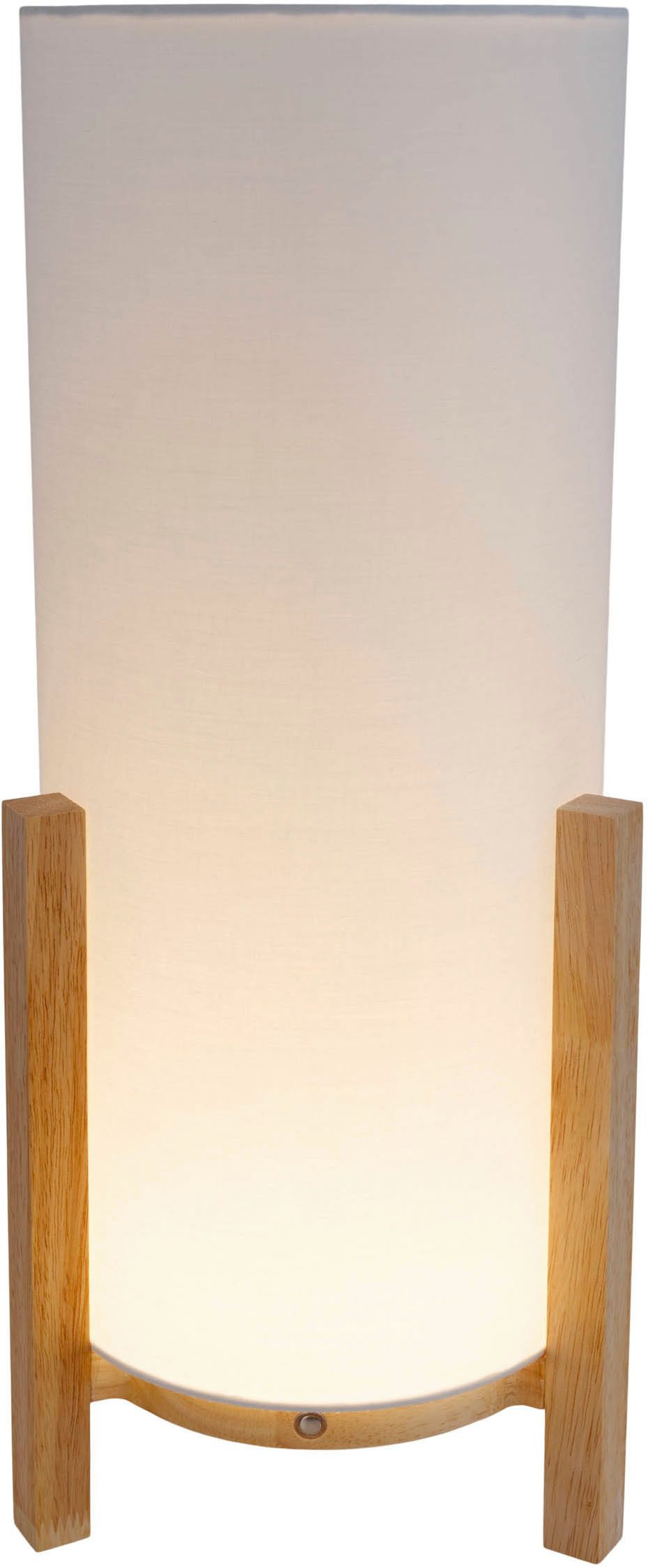 näve LED Tischleuchte Madita, Ein-/Ausschalter, LED wechselbar, Warmweiß, Akkubetrieb, inkl. USB-C-Kabel, Holzgestell, Textilschirm, dimmbar