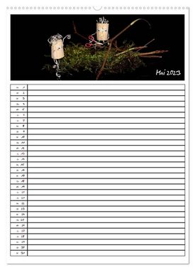 CALVENDO Wandkalender Bjork van Kork / Familienplaner (Premium, hochwertiger DIN A2 Wandkalender 2023, Kunstdruck in Hochglanz)