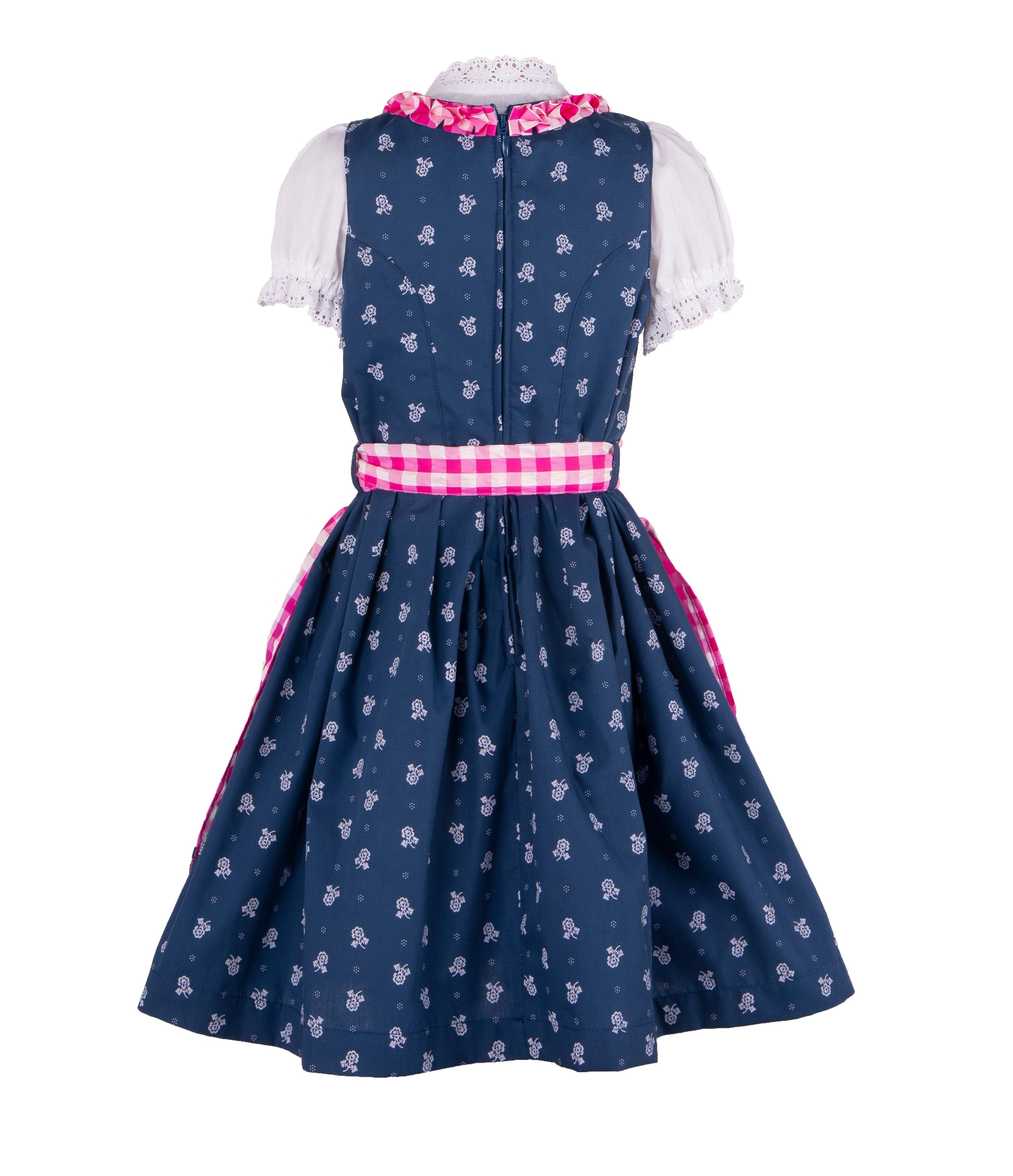 Ramona Lippert Dirndl Kinderdirndl Florence 3-tlg Trachtenkleid Kind Mädchen blau pink