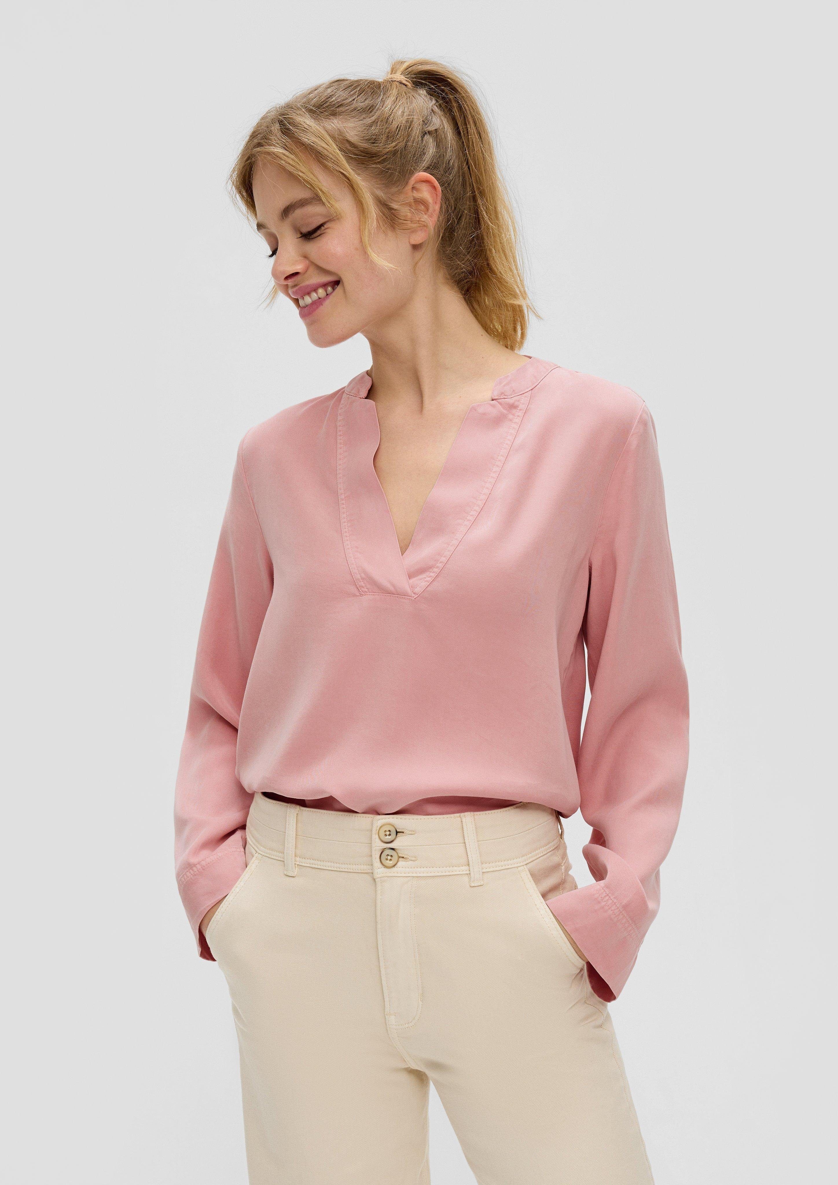 Langarmbluse Bluse aus Lyocell