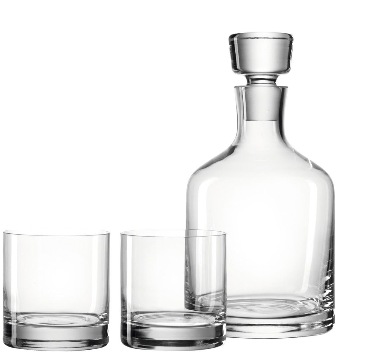 LEONARDO Скло-Set AMBROGIO, Glas, (1 Karaffe, 2 Склянки для віскі), 3-teilig