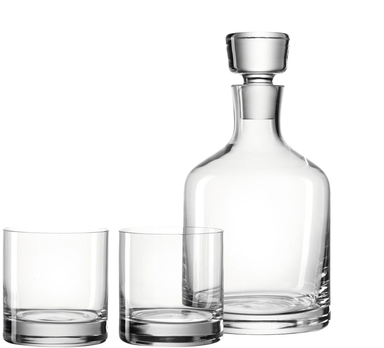 LEONARDO Gläser-Set AMBROGIO, Glas, (1 Karaffe, 2 Whiskygläser), 3-teilig