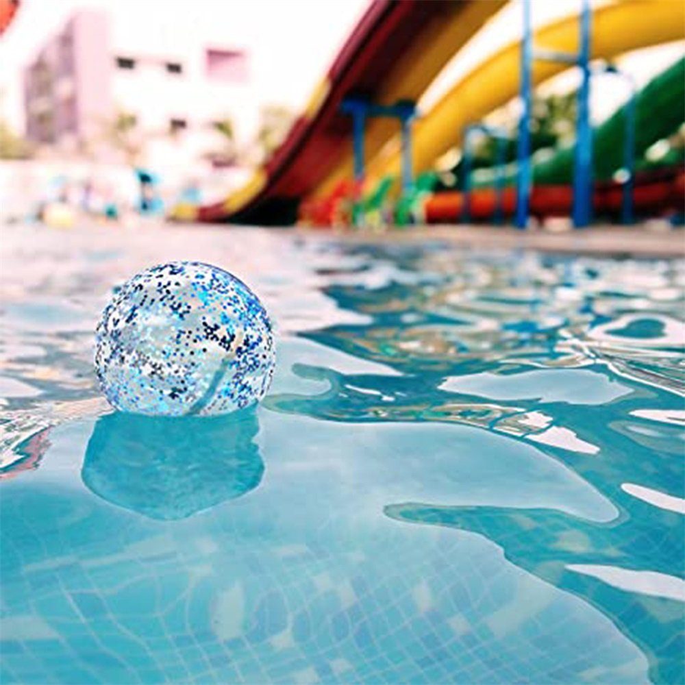 Rutaqian Sommer Wasserball Ball Strandspielzeug Aufblasbarer Wasserspielzeug Wasserball Silber